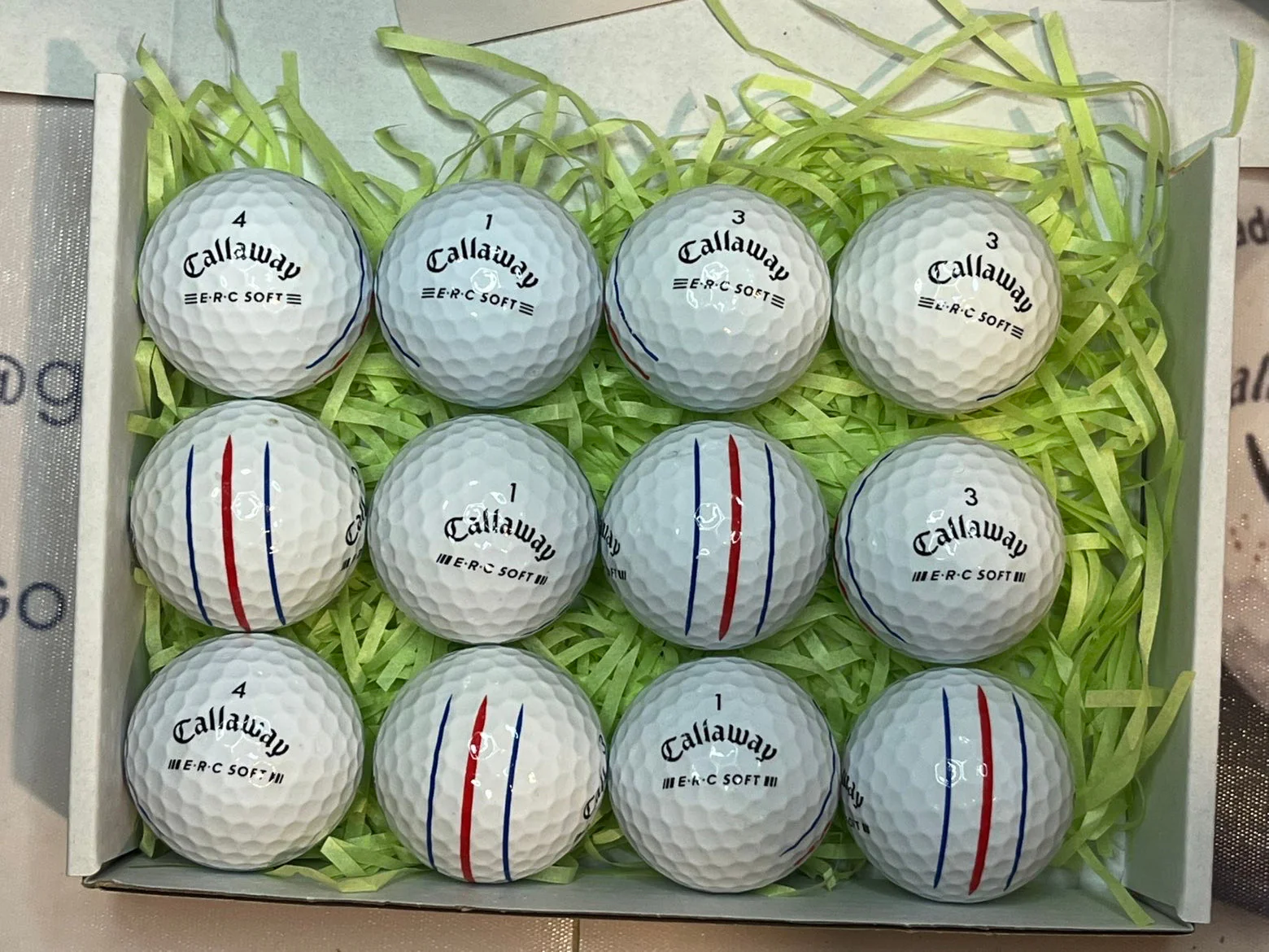 12 Callaway E.R.C Soft Triple Track Golf balls - Image 3