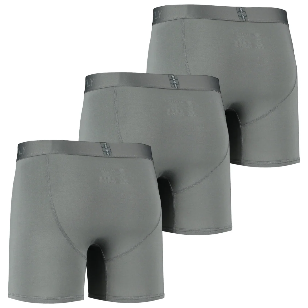 3-Pack: IKON Men's 6" Boxers - Charcoal - Image 4