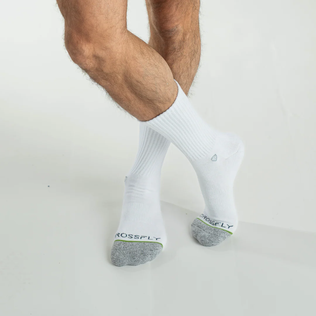3-pack: Original Men's 12" Crew Socks - White - Image 2