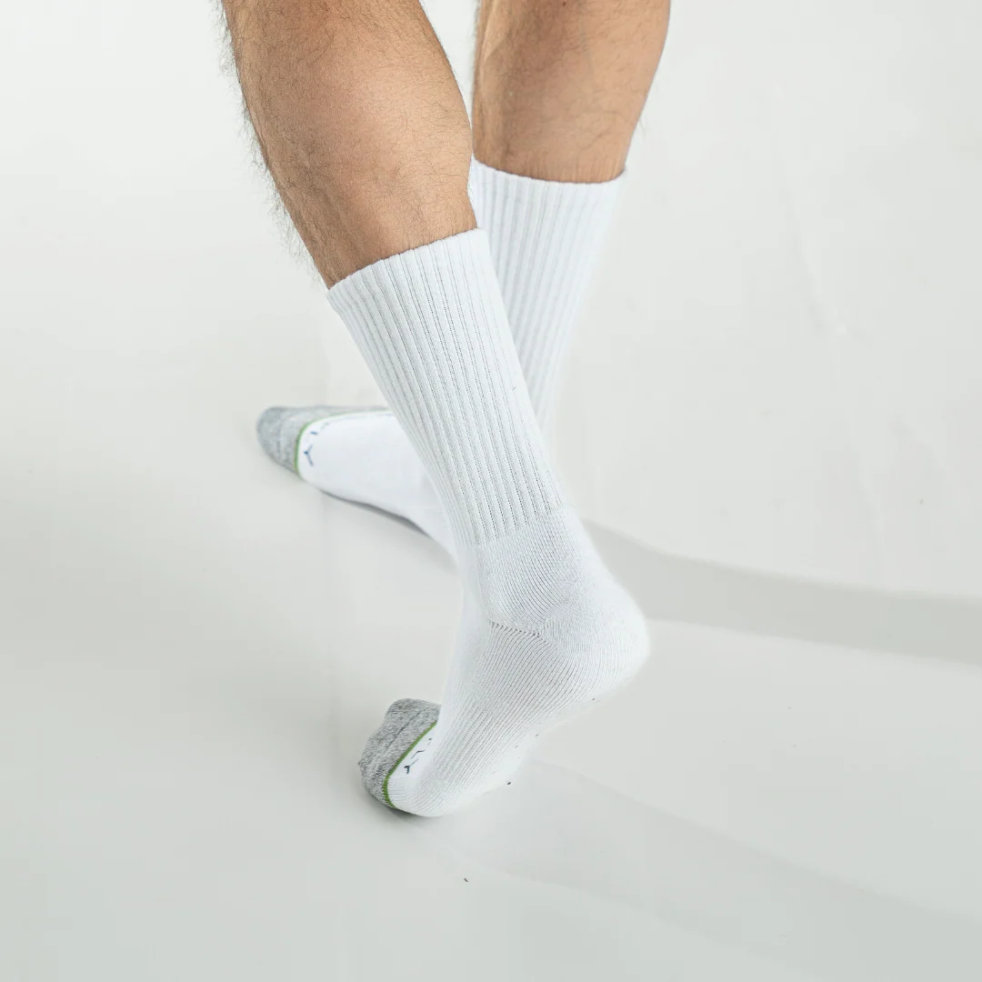 3-pack: Original Men's 12" Crew Socks - White - Image 3