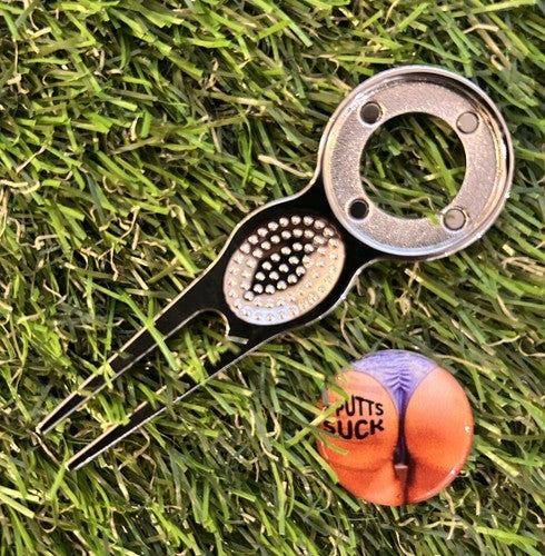 3 putts Suck Sexy GOLF BALL MARKER AND PITCH REPAIR TOOL - Image 2