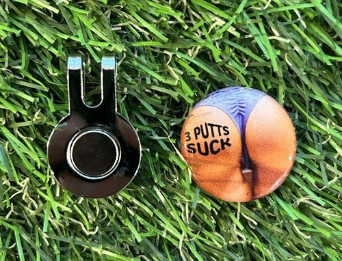 25mm Polyurethane Golf Ball Marker with Magnetic Hat Clip