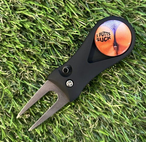 Metal Golf Ball Marker & Divot Repair Tool Combo