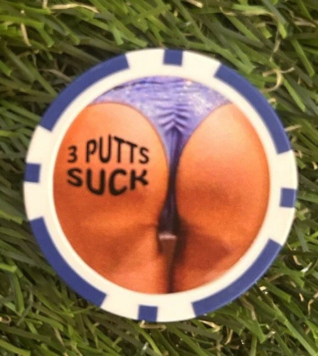 4 X Sexy Clay Poker Chips - Golf Ball Markers - Image 3