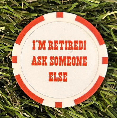 6 Retirement Poker Chips - Image 7