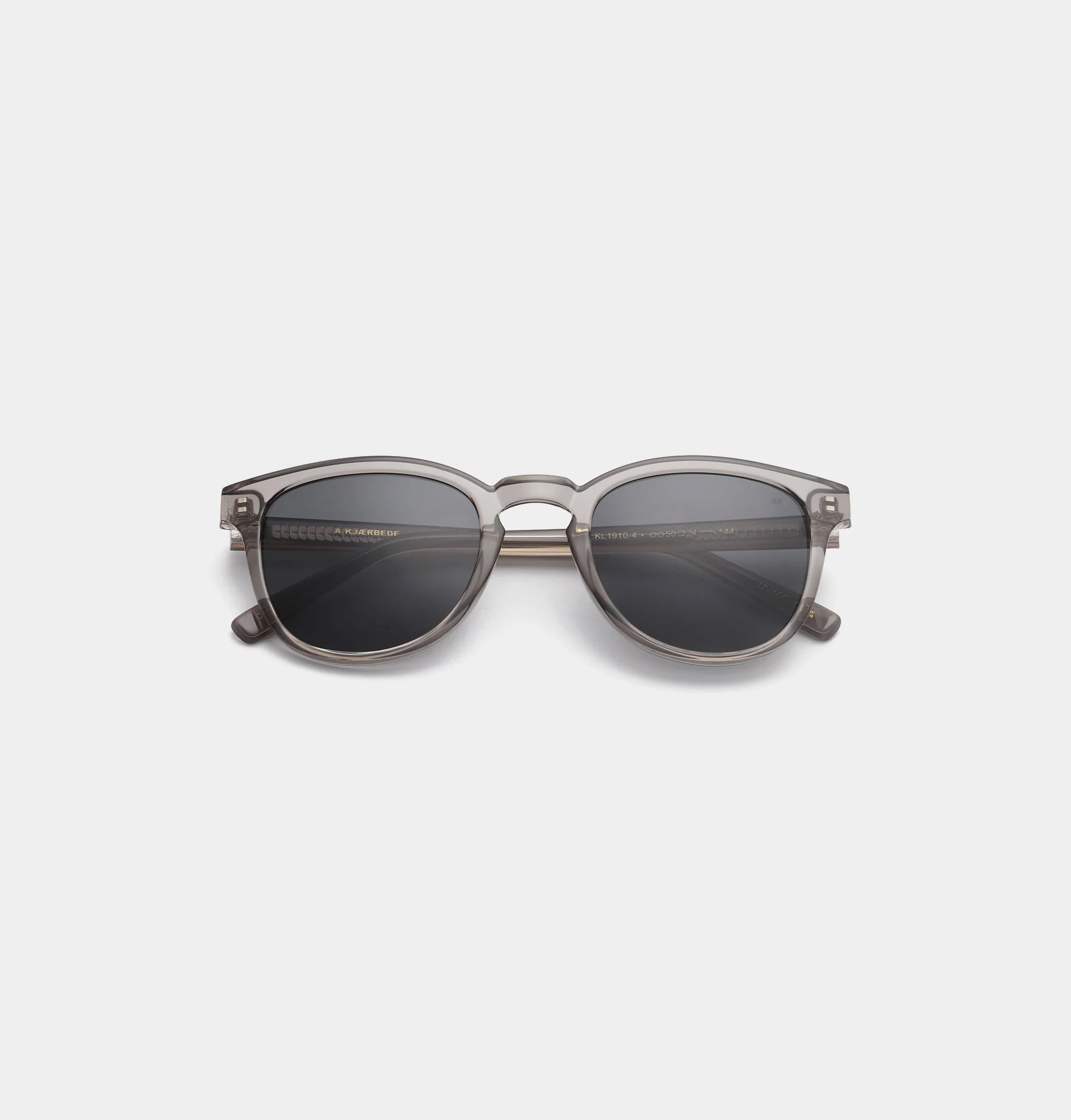 A.KJÆRBEDE (AKJAERBEDE) Bate Sunglasses | Grey Transparent Square Frame - Image 5