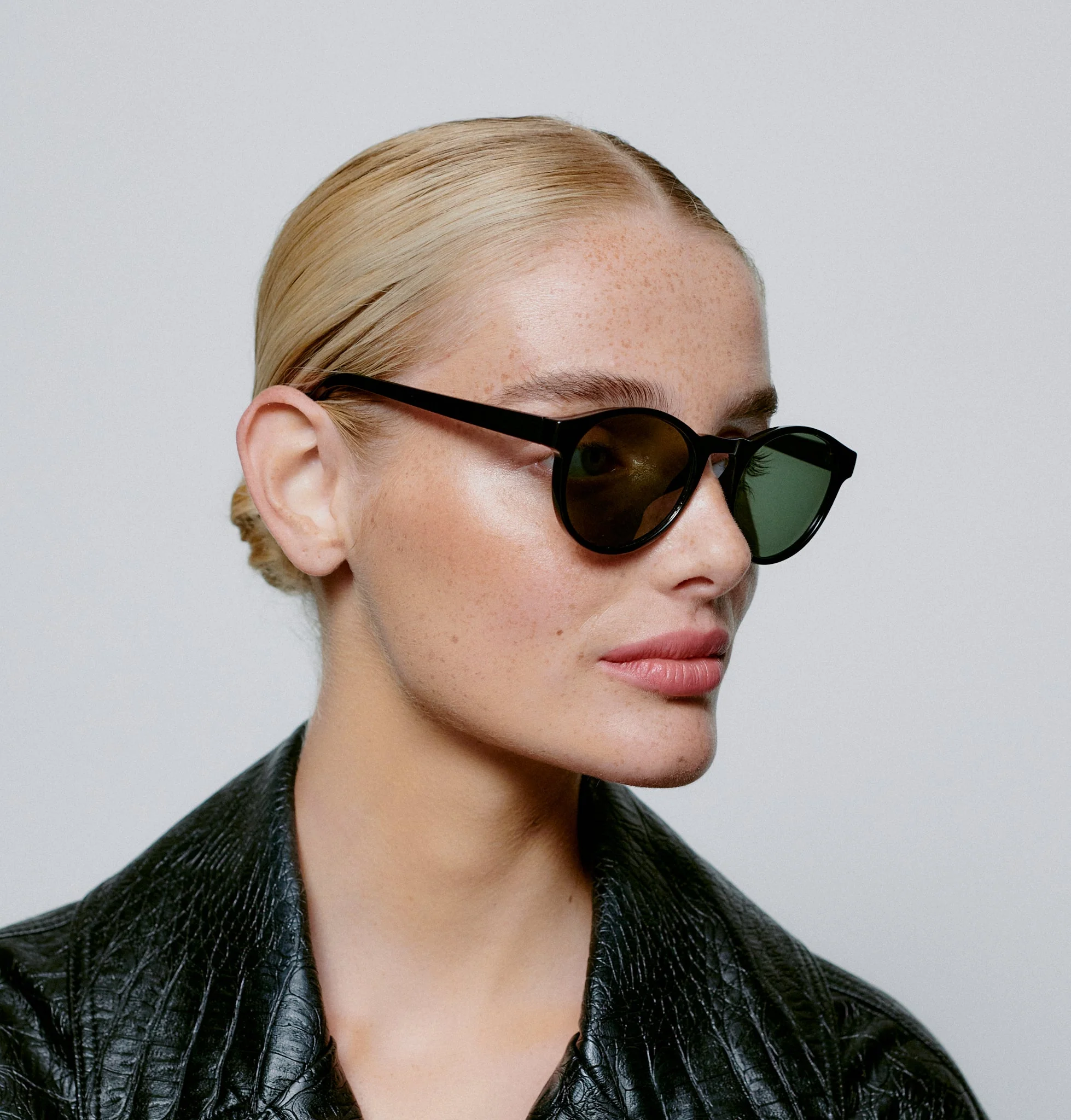 Marvin Black Round Sunglasses Unisex UV400 by AKJAERBEDE - Image 6
