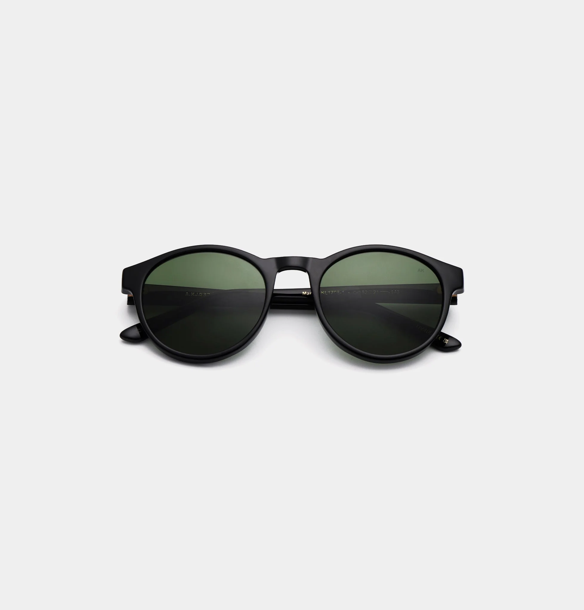 Marvin Black Round Sunglasses Unisex UV400 by AKJAERBEDE - Image 7