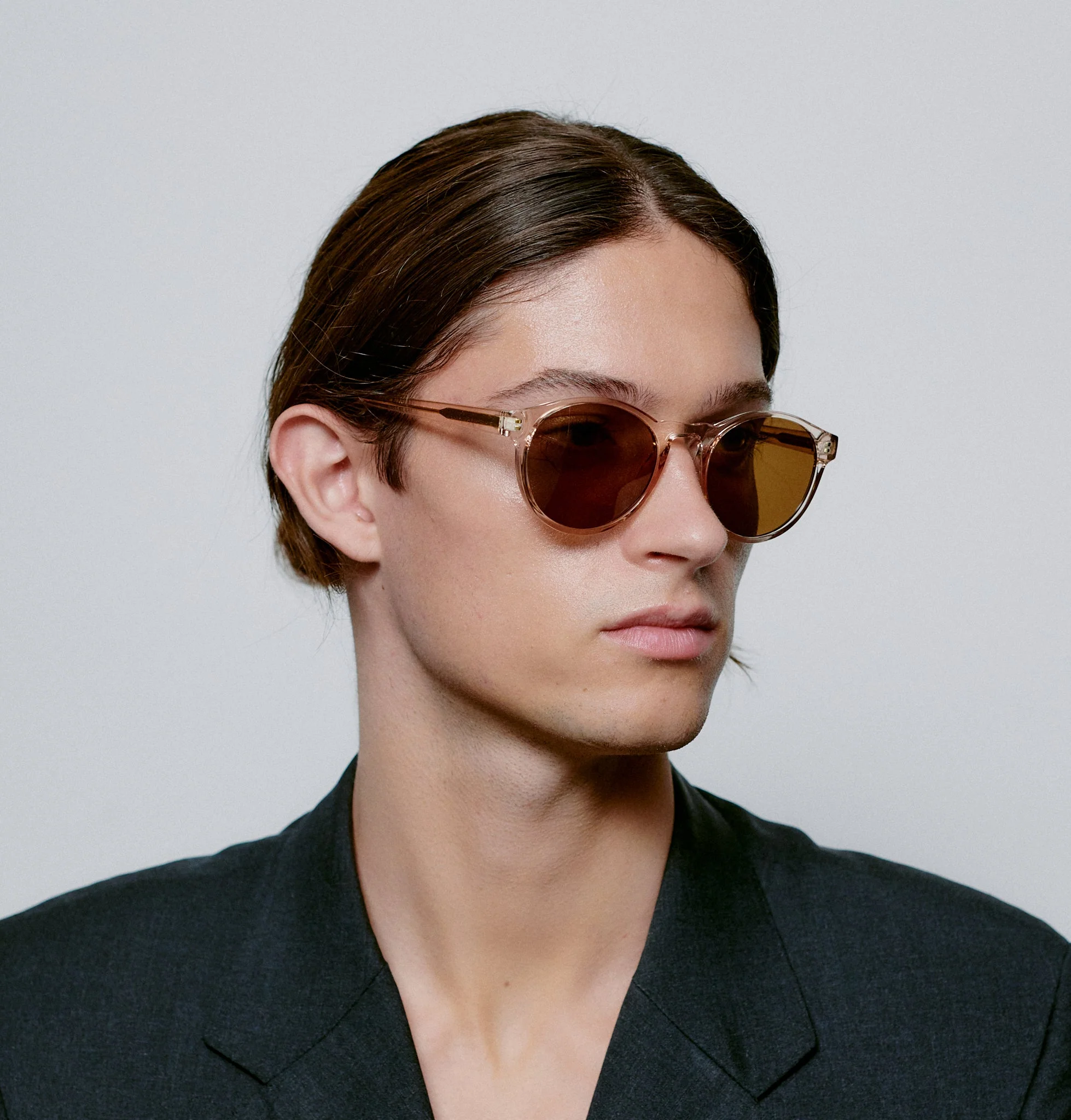 A.KJÆRBEDE Marvin Round Champagne Unisex UV400 Sunglasses - Image 2
