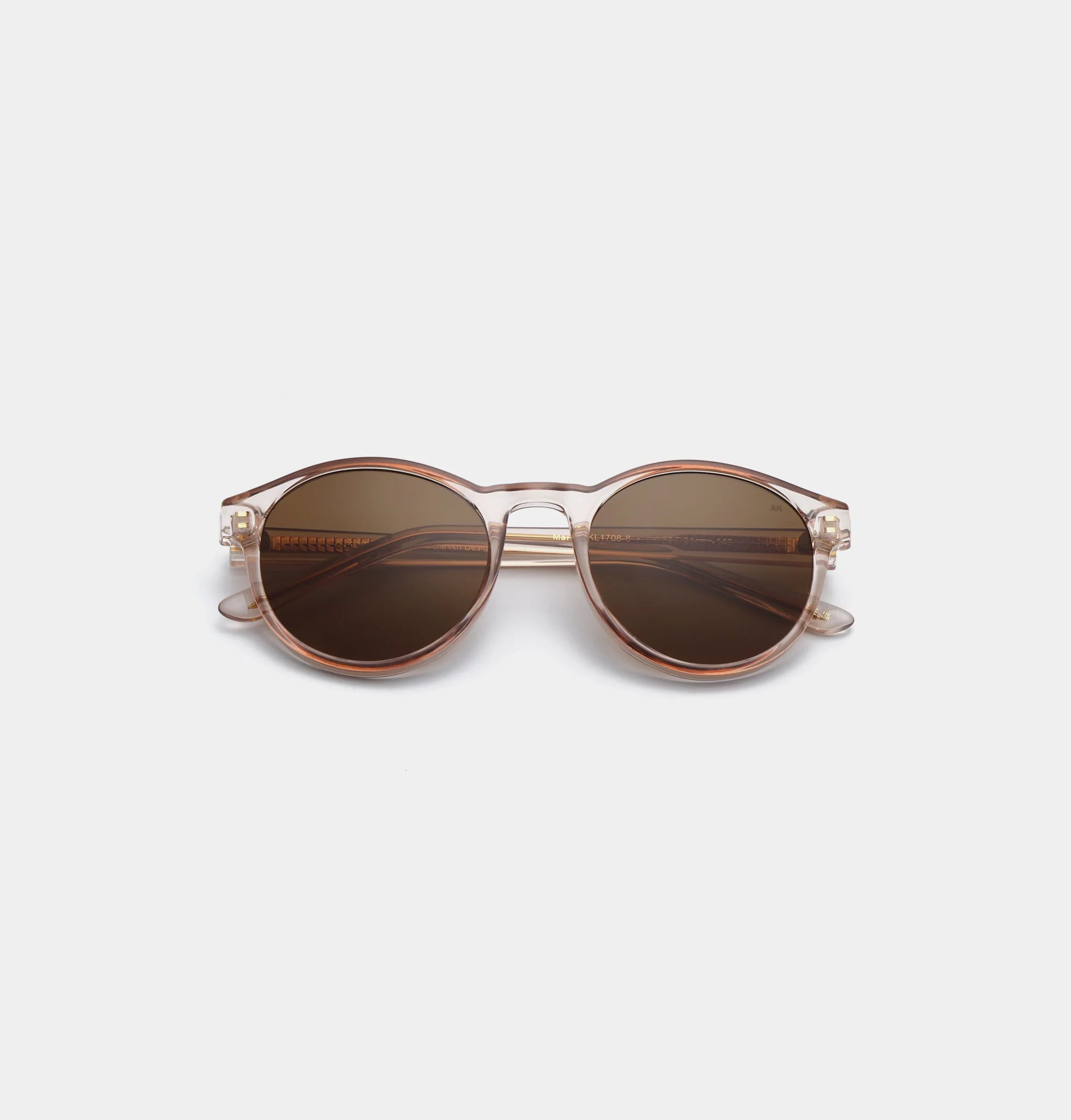 A.KJÆRBEDE Marvin Round Champagne Unisex UV400 Sunglasses - Image 5