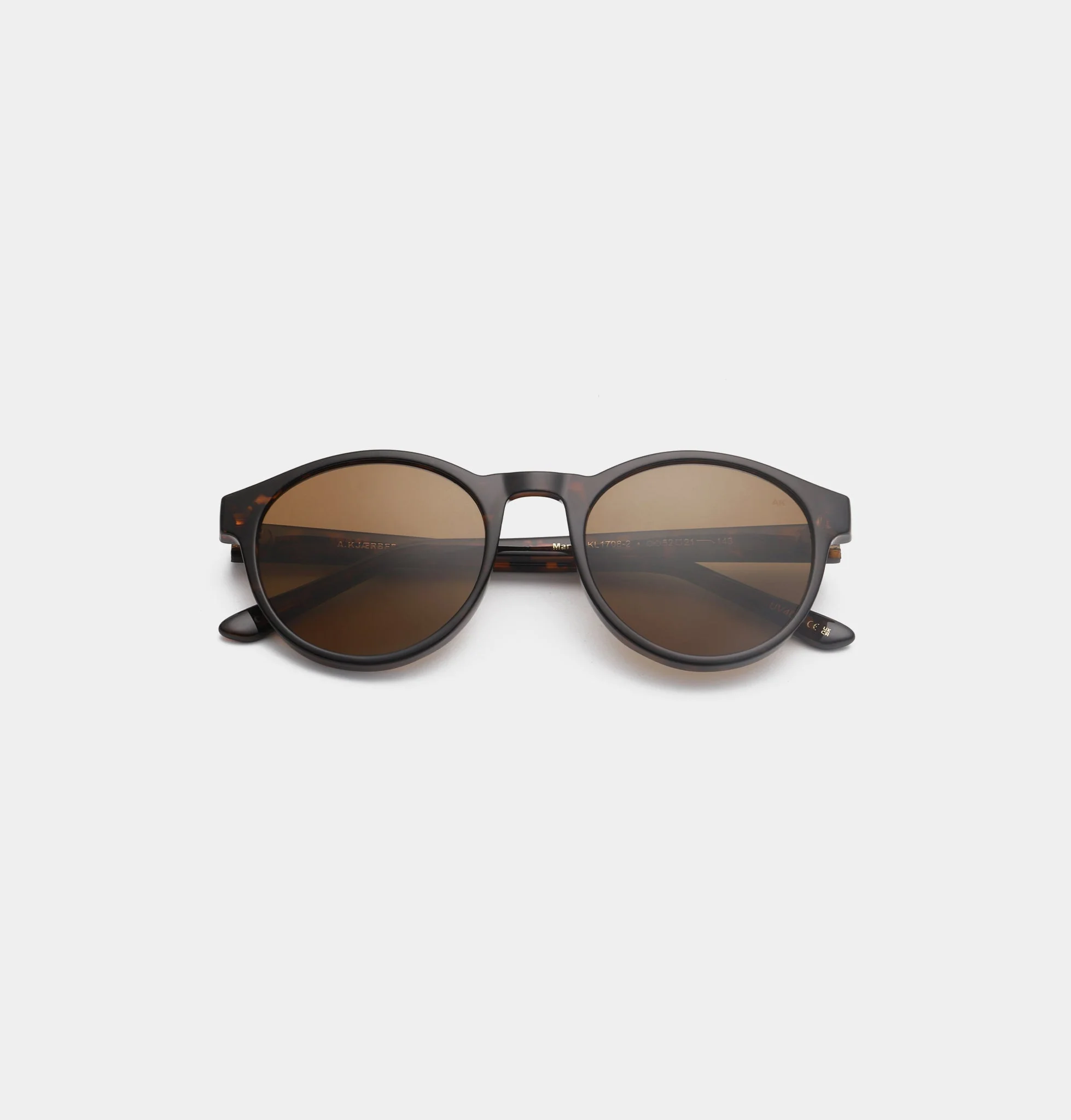 Demi Tortoise Round Unisex UV400 Sunglasses | A.KJÆRBEDE Marvin - Image 3