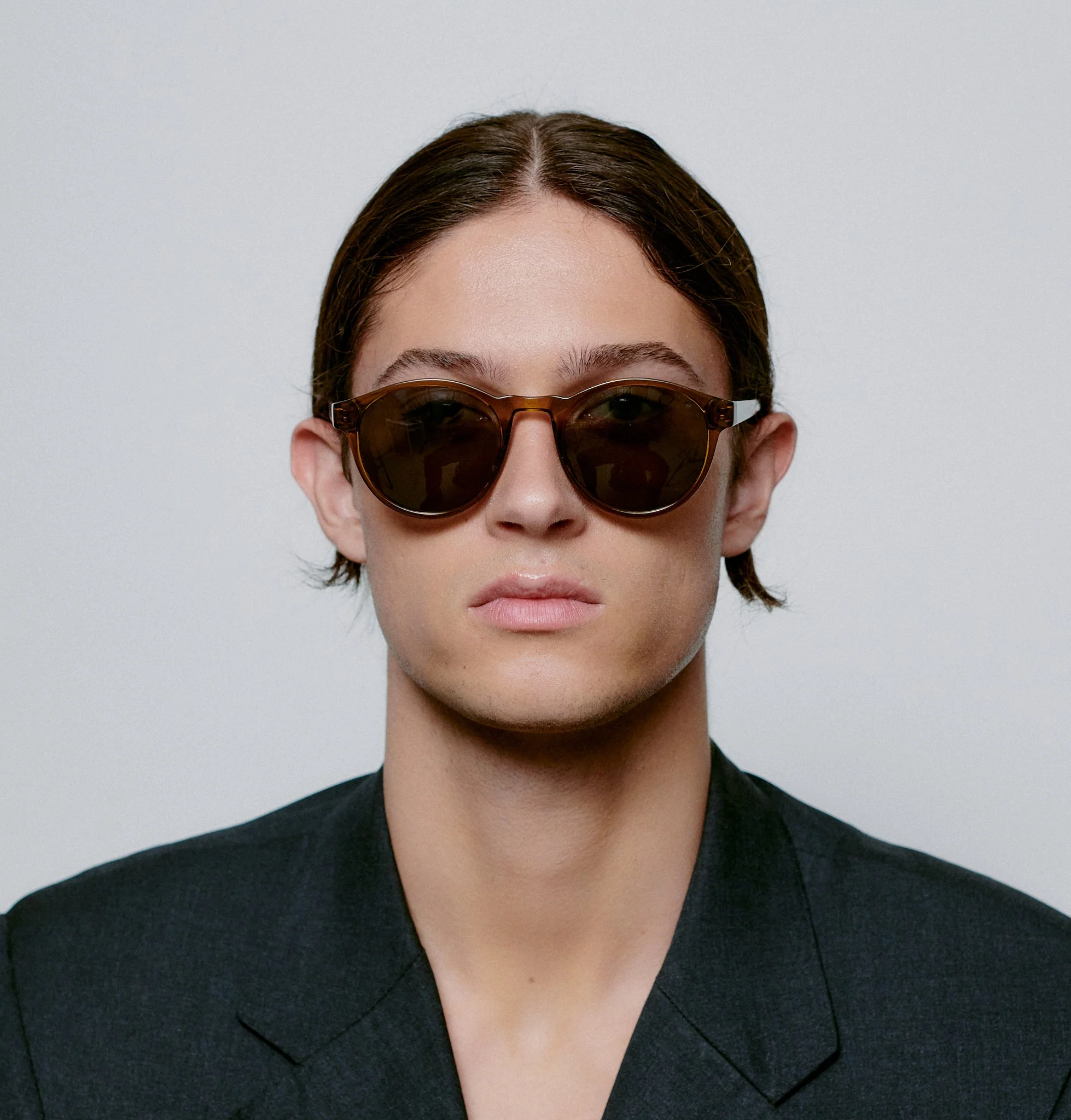 Marvin Round Smoke Transparent Unisex UV400 Sunglasses - Image 6