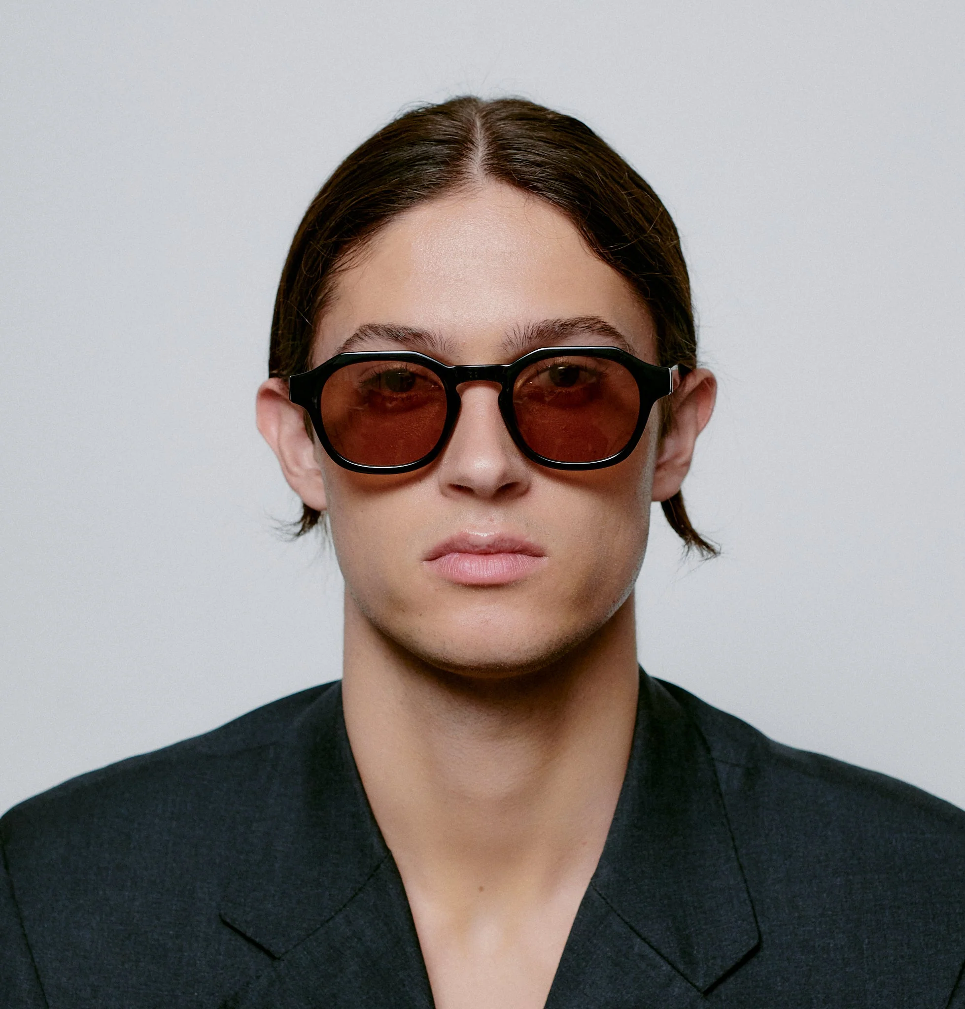 A.KJÆRBEDE (AKJAERBEDE) Zan Sunglasses | Black Frame, Brown Lens - Image 2