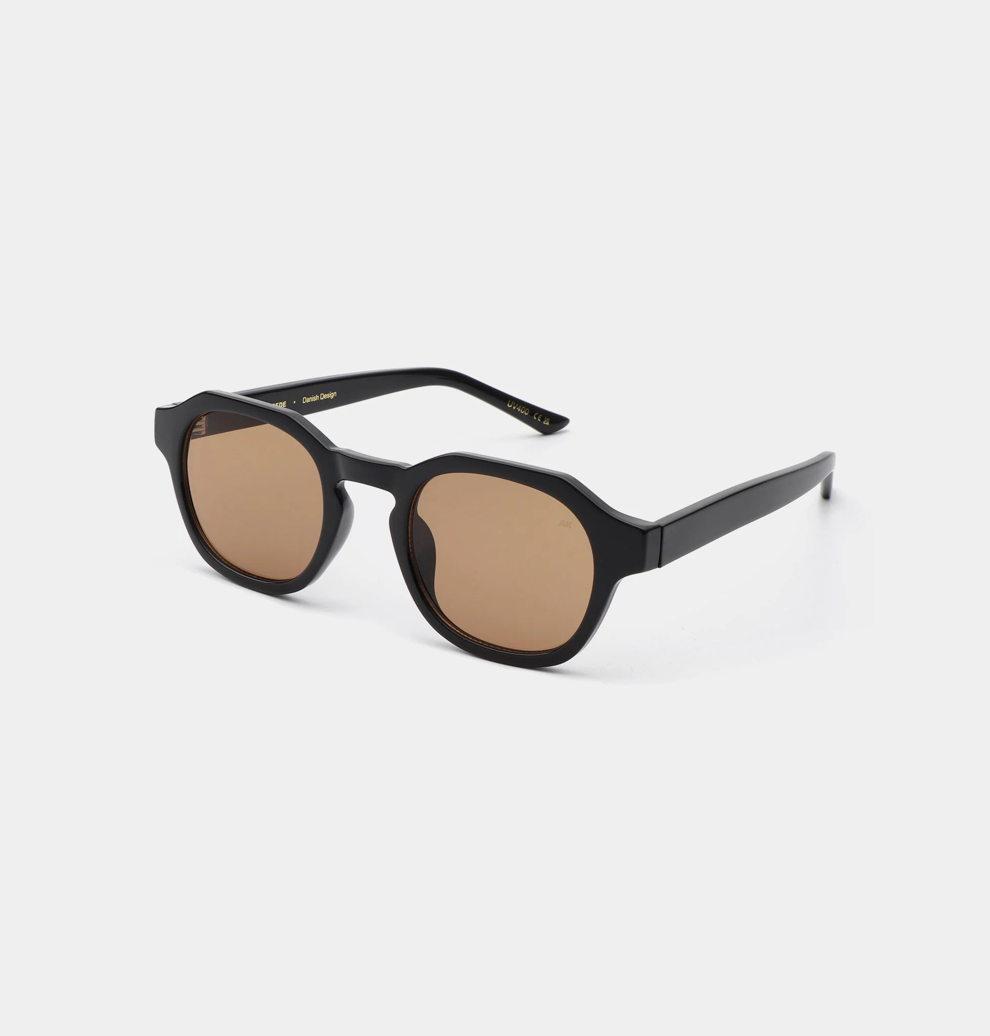 A.KJÆRBEDE (AKJAERBEDE) Zan Sunglasses | Black Frame, Brown Lens - Image 3