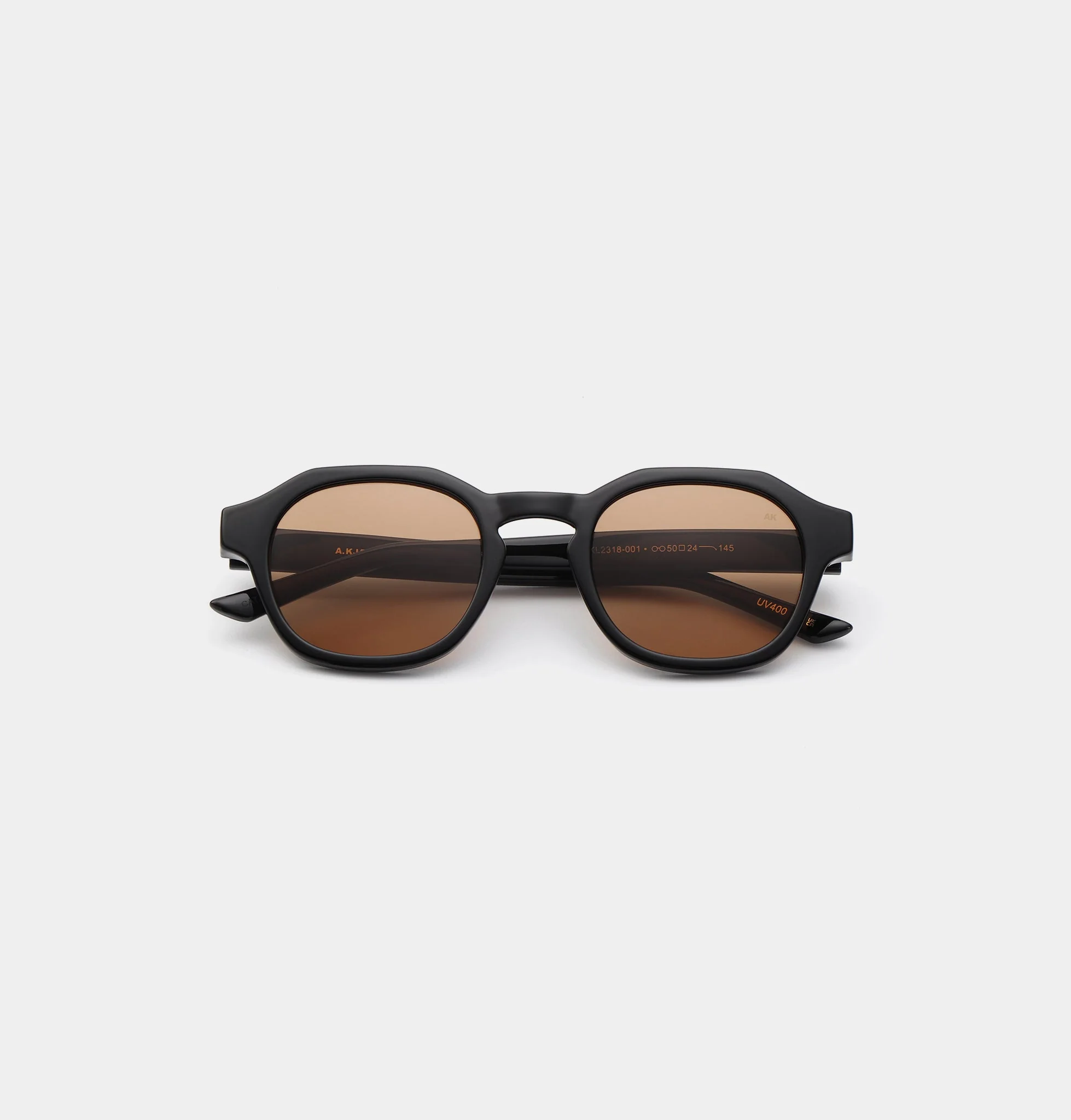 A.KJÆRBEDE (AKJAERBEDE) Zan Sunglasses | Black Frame, Brown Lens - Image 5