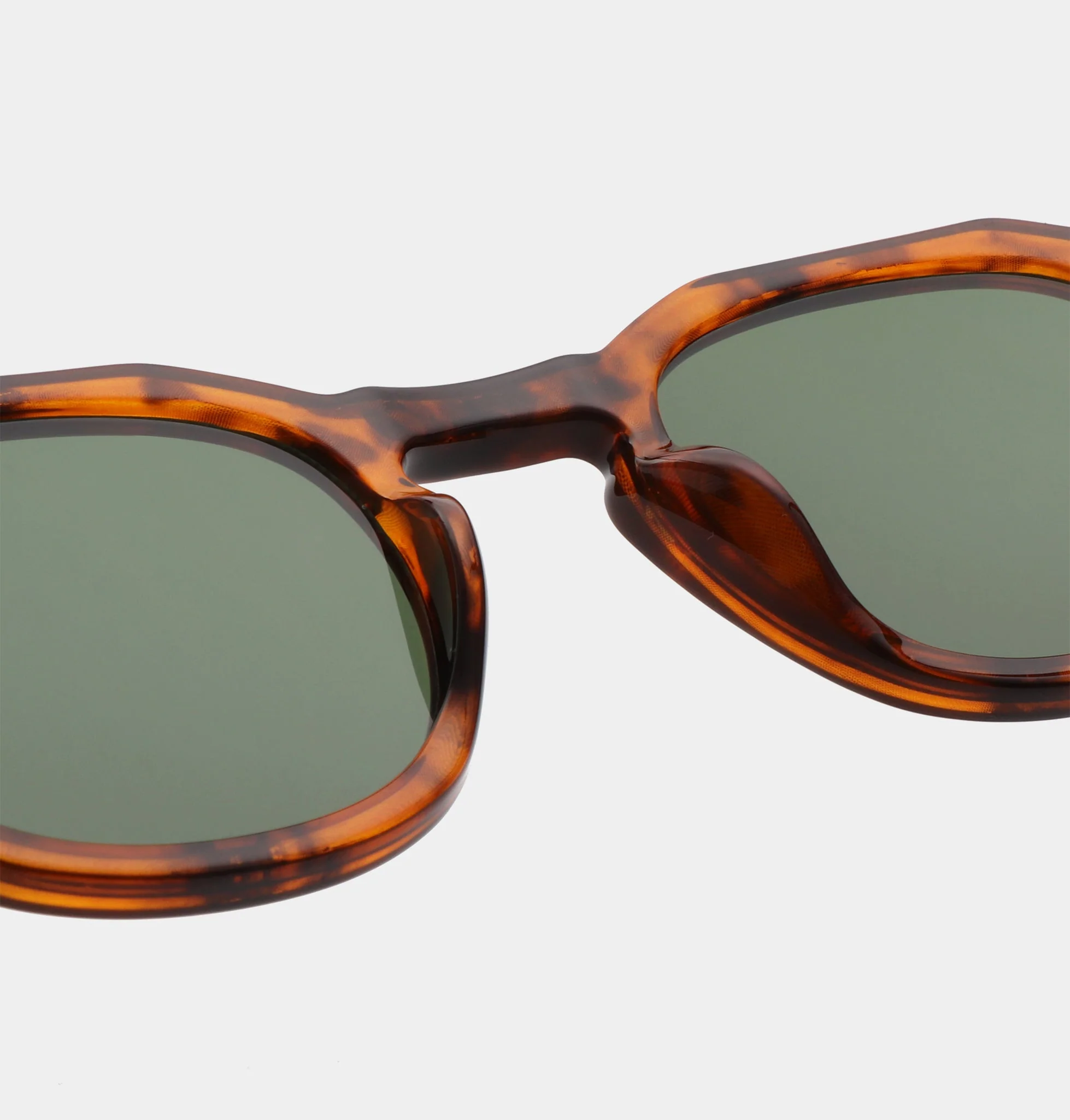 A.KJÆRBEDE (AKJAERBEDE) Zan Sunglasses | Havana Tortoise Frame, Green Lens - Image 8