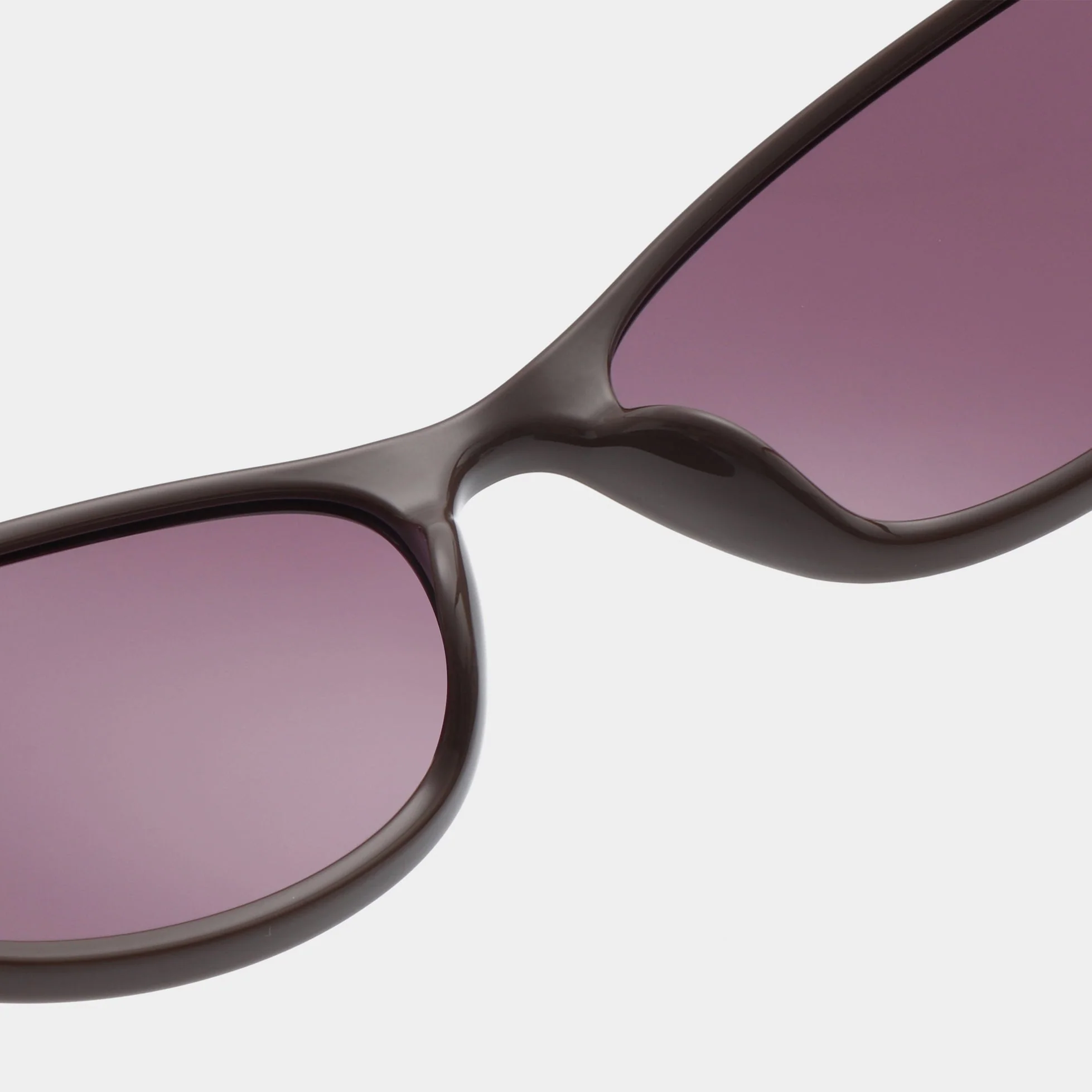 A.KJÆRBEDE ALEXA Narrow Cat Eye Sunglasses - Chocolate Brown / Purple Lens - Image 8