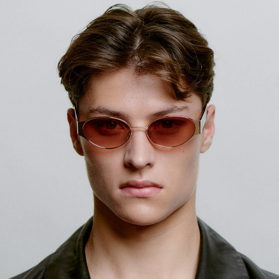 A.KJÆRBEDE BELLA Oval Sunglasses - Rose Gold Metal Frame / Havana Tortoise - Image 6