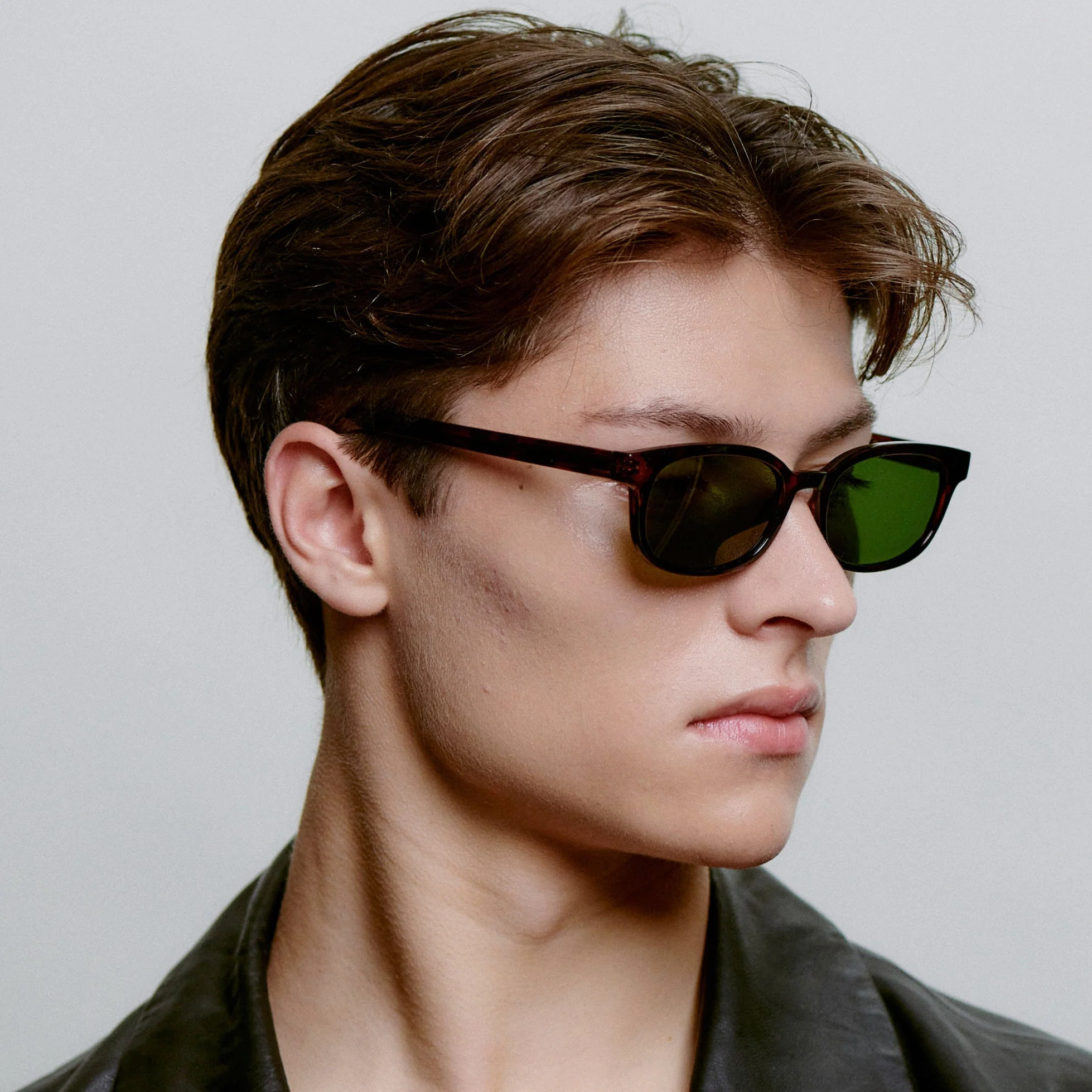 A.KJÆRBEDE CHARLIE Classic Rectangle Sunglasses - Demi Tortoise - Image 6