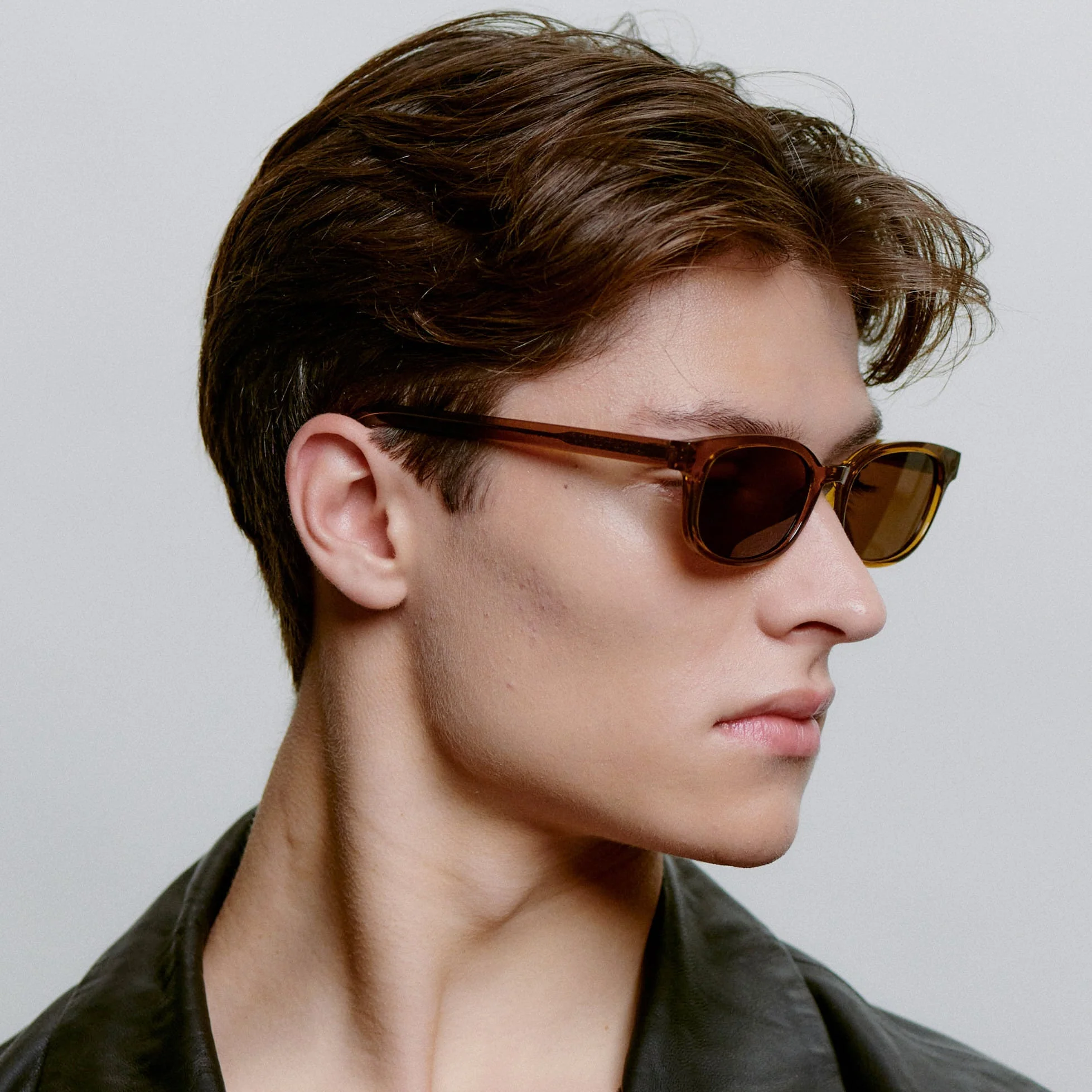 A.KJÆRBEDE CHARLIE Classic Rectangle Sunglasses - Smoke Transparent - Image 6