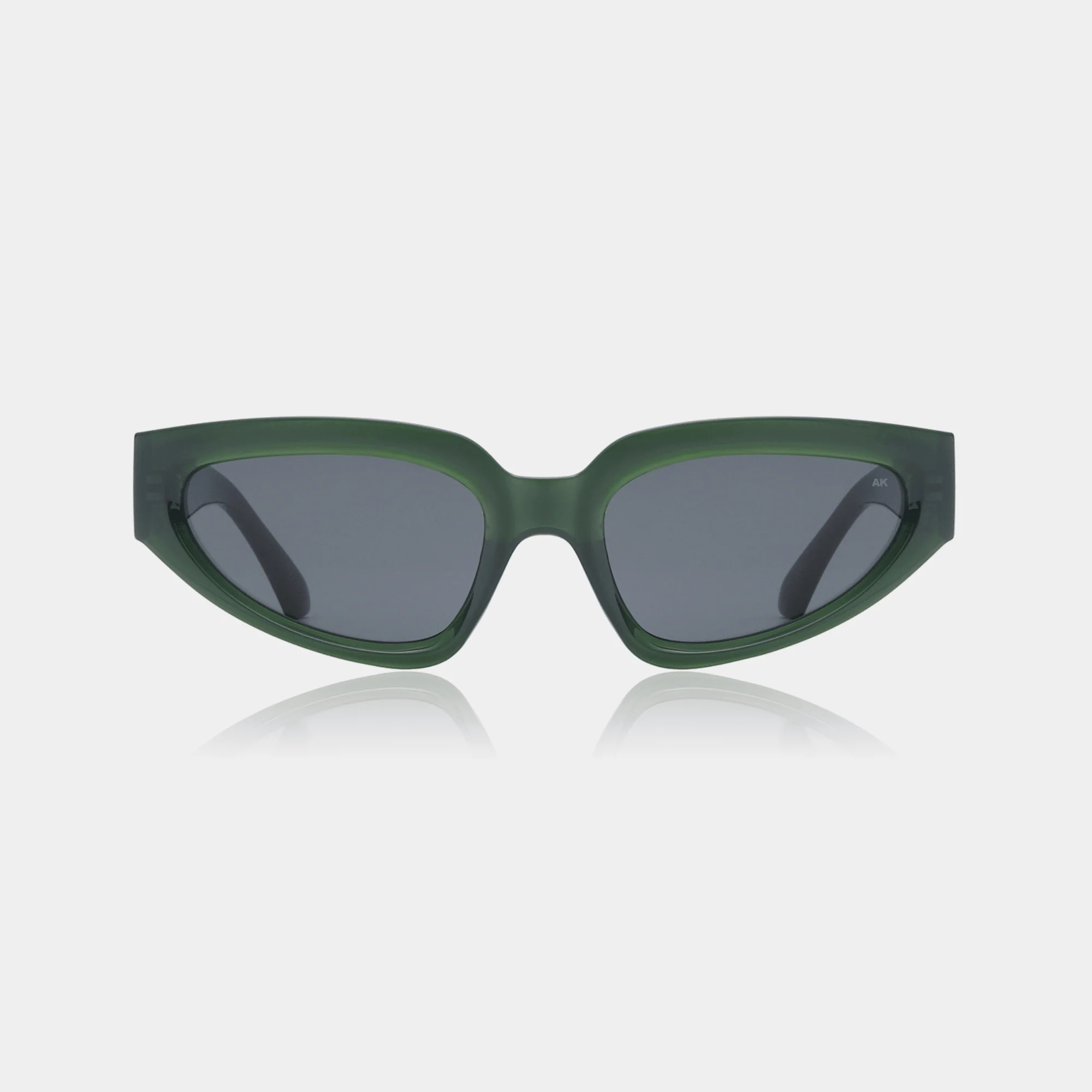 A.KJÆRBEDE ELLA Oval Cat-Eye Sunglasses l Dark Green
