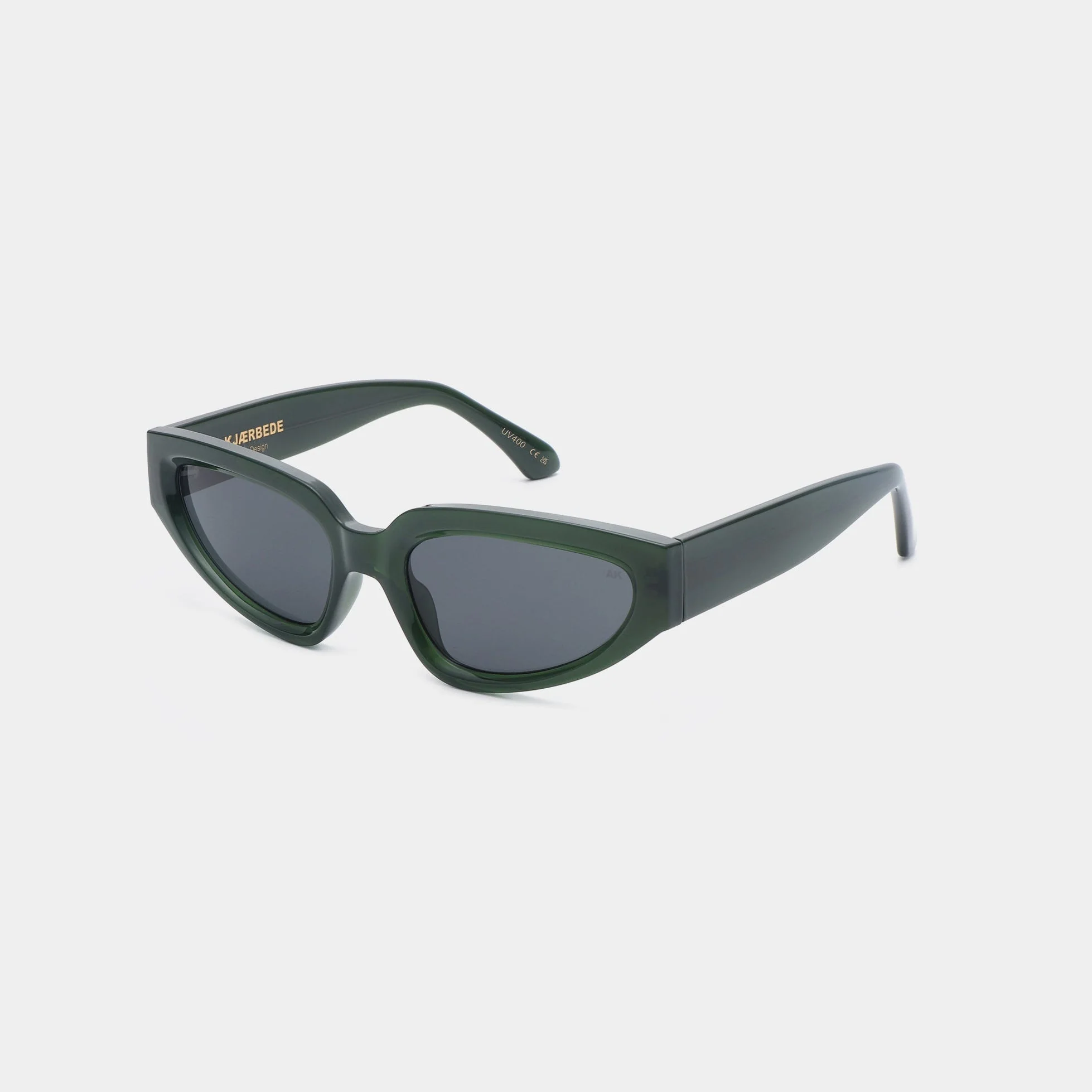 A.KJÆRBEDE ELLA Oval Cat-Eye Sunglasses l Dark Green - Image 4
