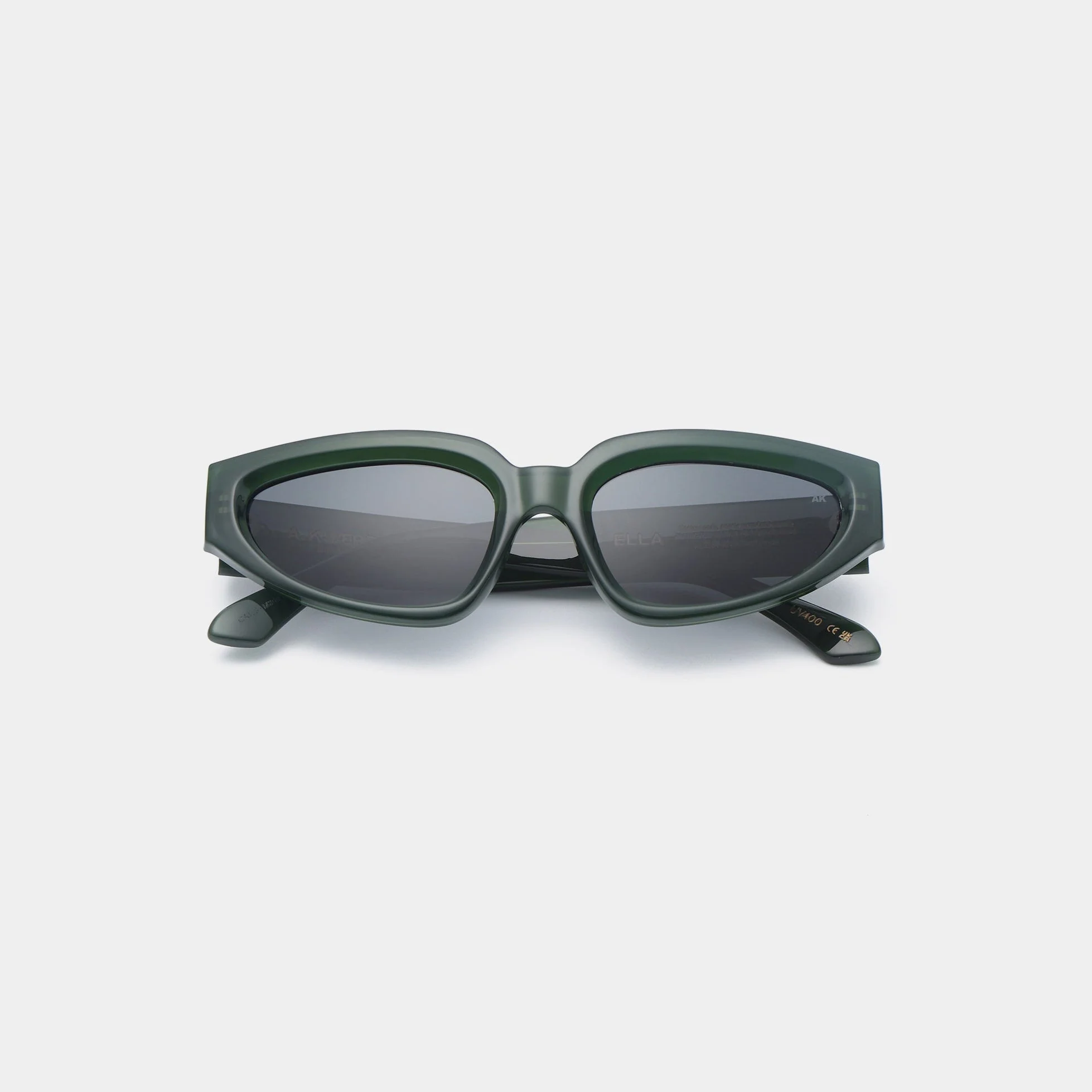 A.KJÆRBEDE ELLA Oval Cat-Eye Sunglasses l Dark Green - Image 5
