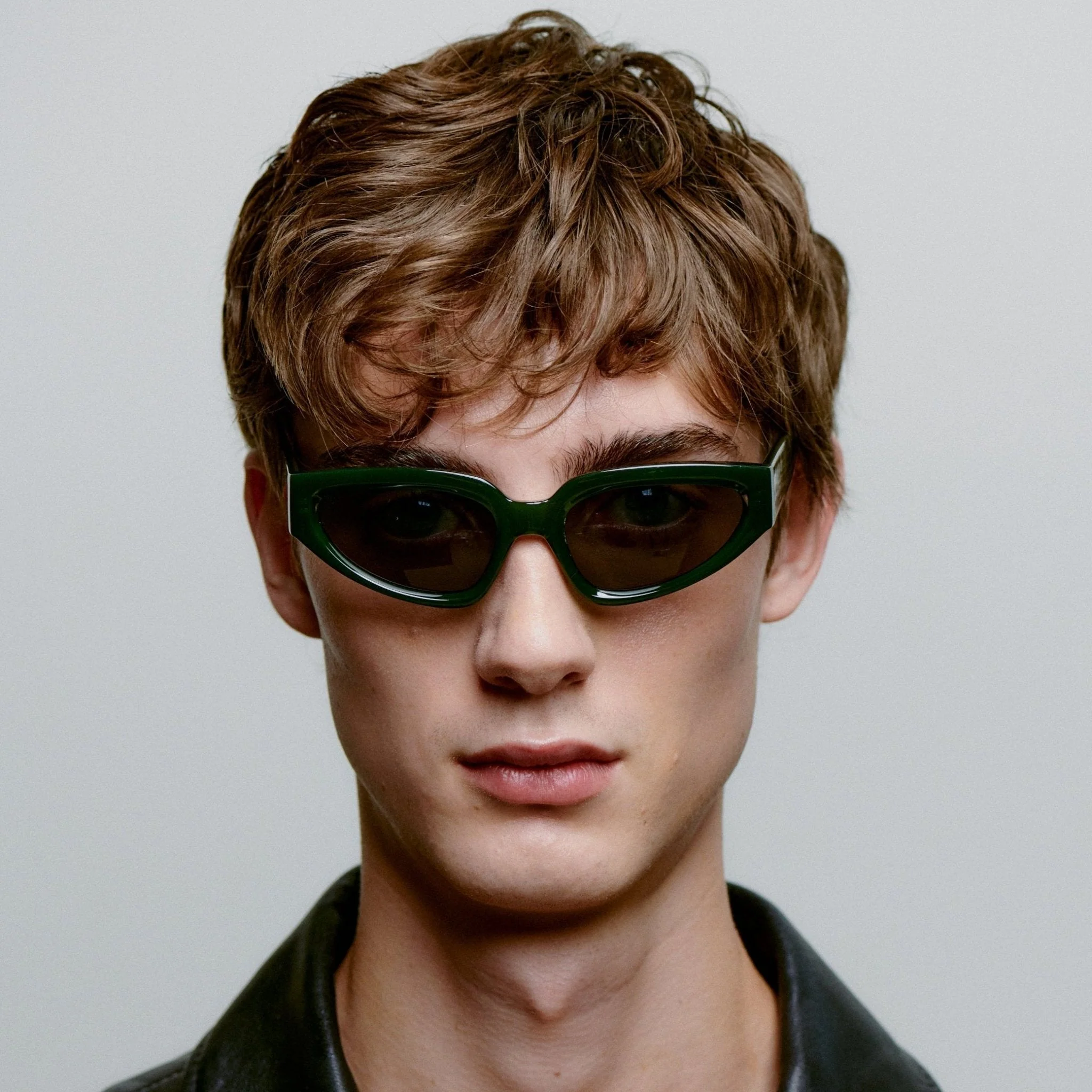 A.KJÆRBEDE ELLA Oval Cat-Eye Sunglasses l Dark Green - Image 6