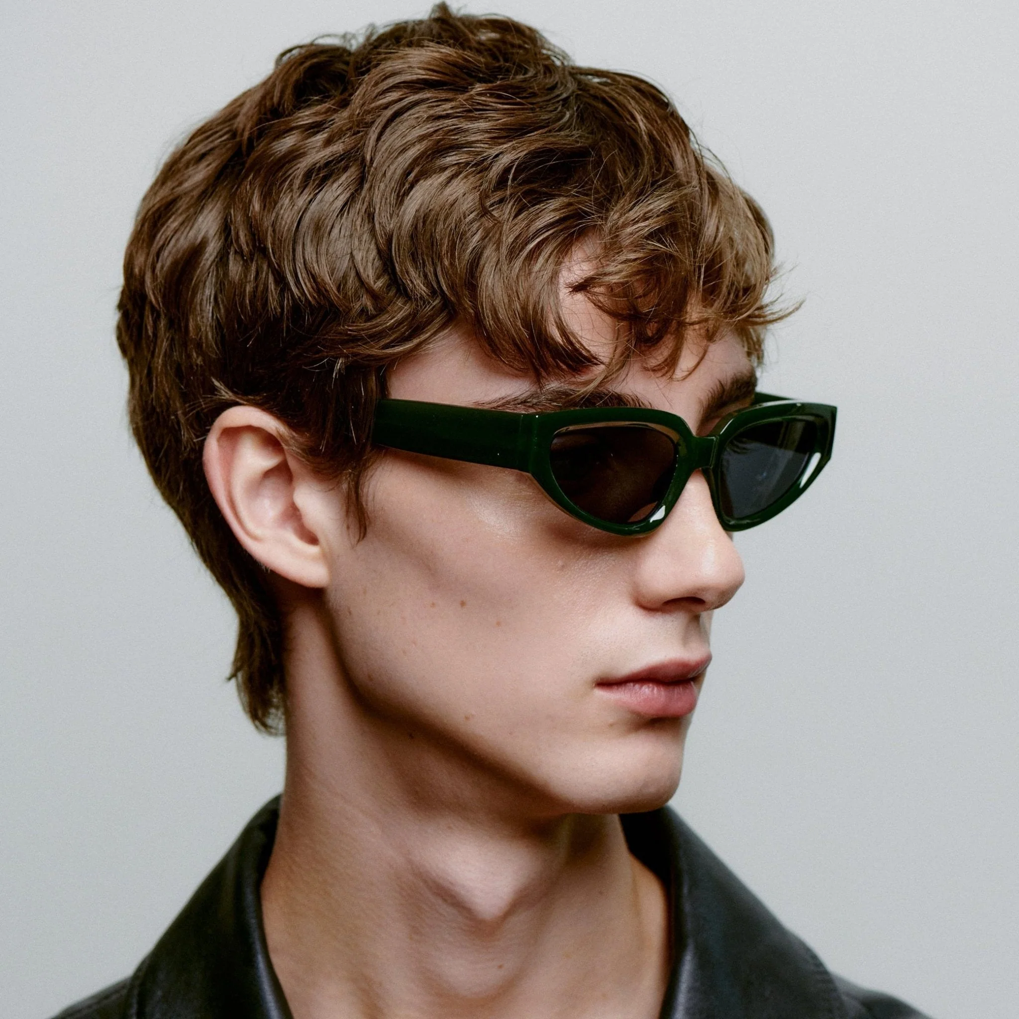 A.KJÆRBEDE ELLA Oval Cat-Eye Sunglasses l Dark Green - Image 7