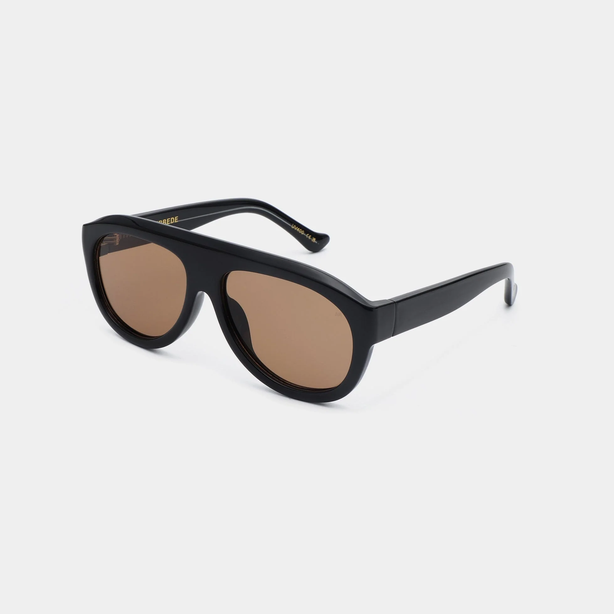 A.KJÆRBEDE RIO Sunglasses l Black, Brown Lens Aviator - Image 4