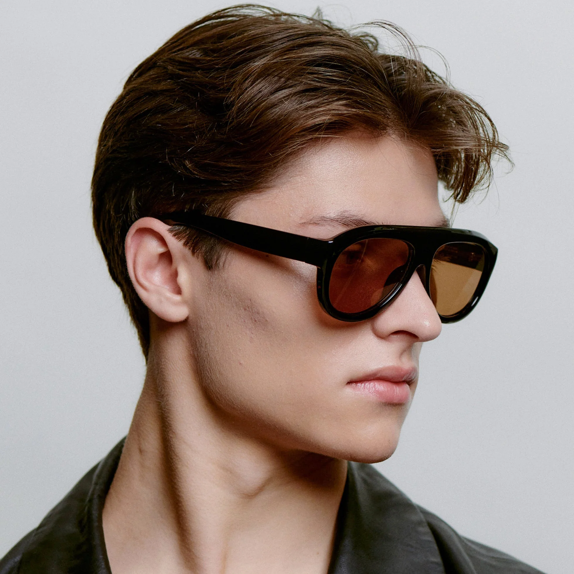 A.KJÆRBEDE RIO Sunglasses l Black, Brown Lens Aviator - Image 7