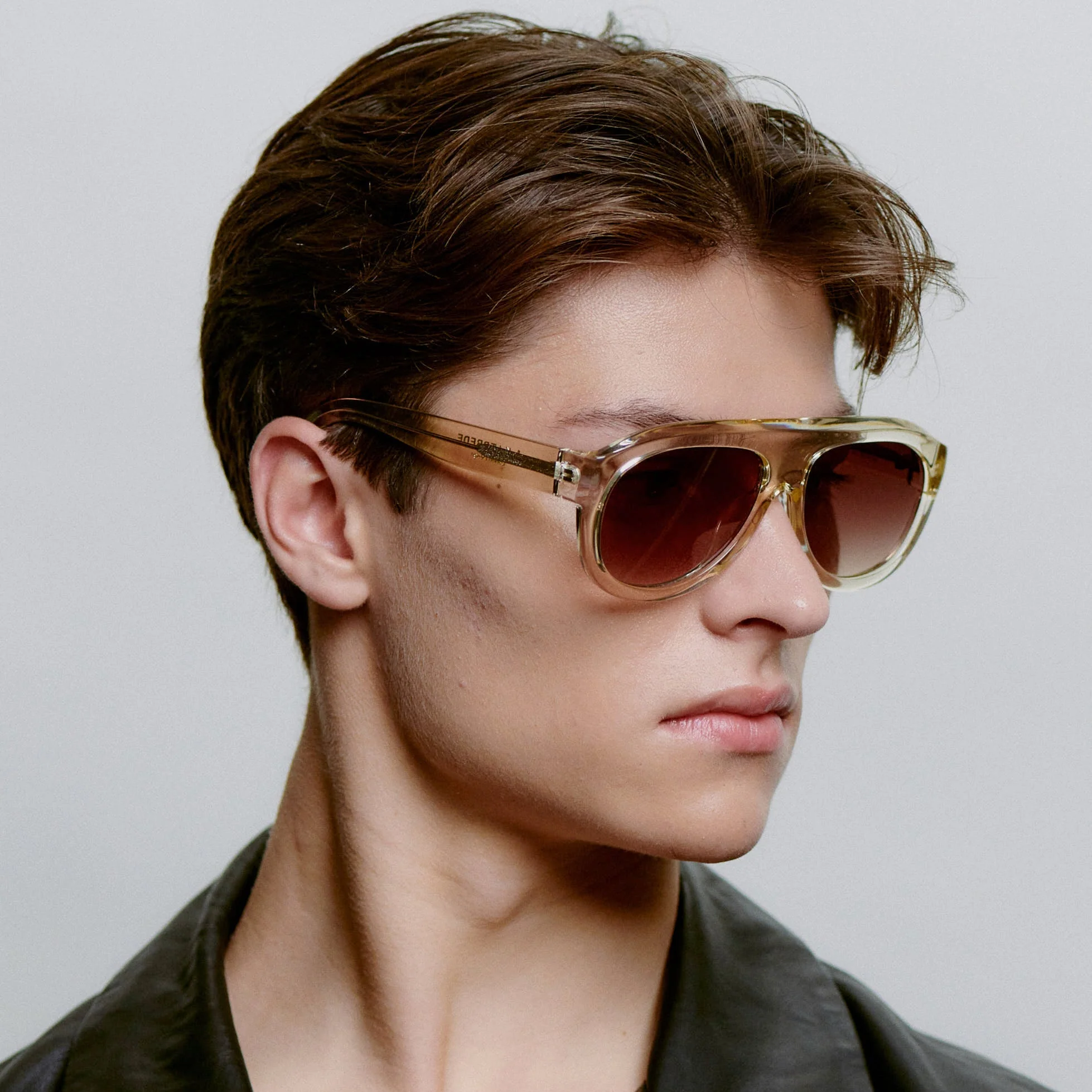 A.KJÆRBEDE RIO Sunglasses l Ecru Transparent Aviator - Image 6