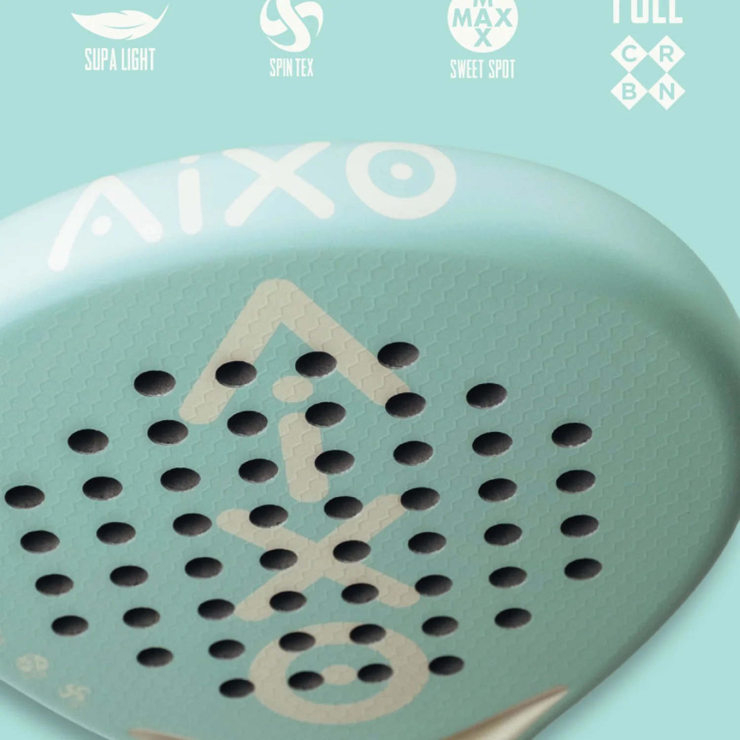 Aixo Pastel de Mint Ghost Padel Racket - Full Carbon - RL-B09 - Image 7