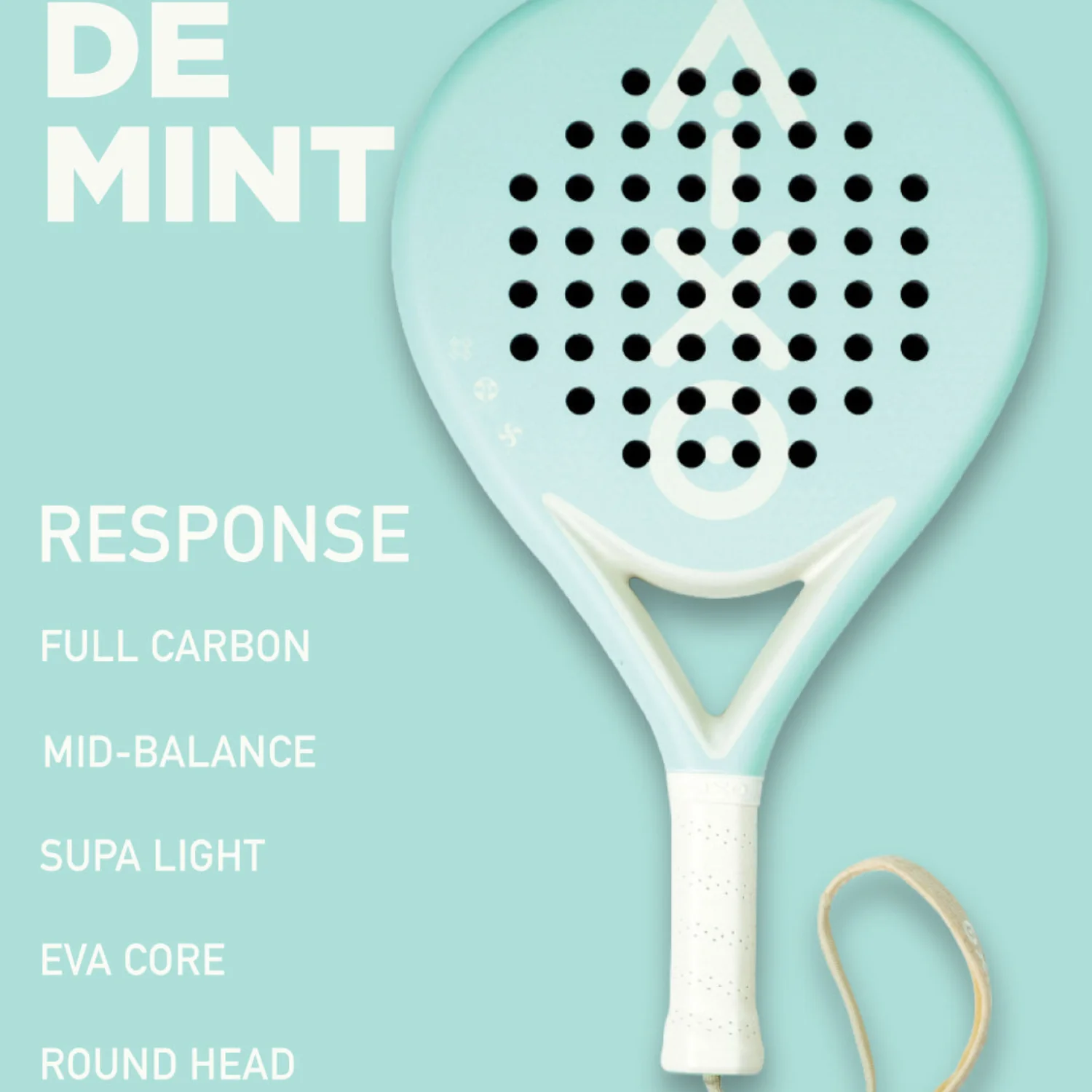 Aixo Pastel de Mint Ghost Padel Racket - Full Carbon - RL-B09 - Image 9
