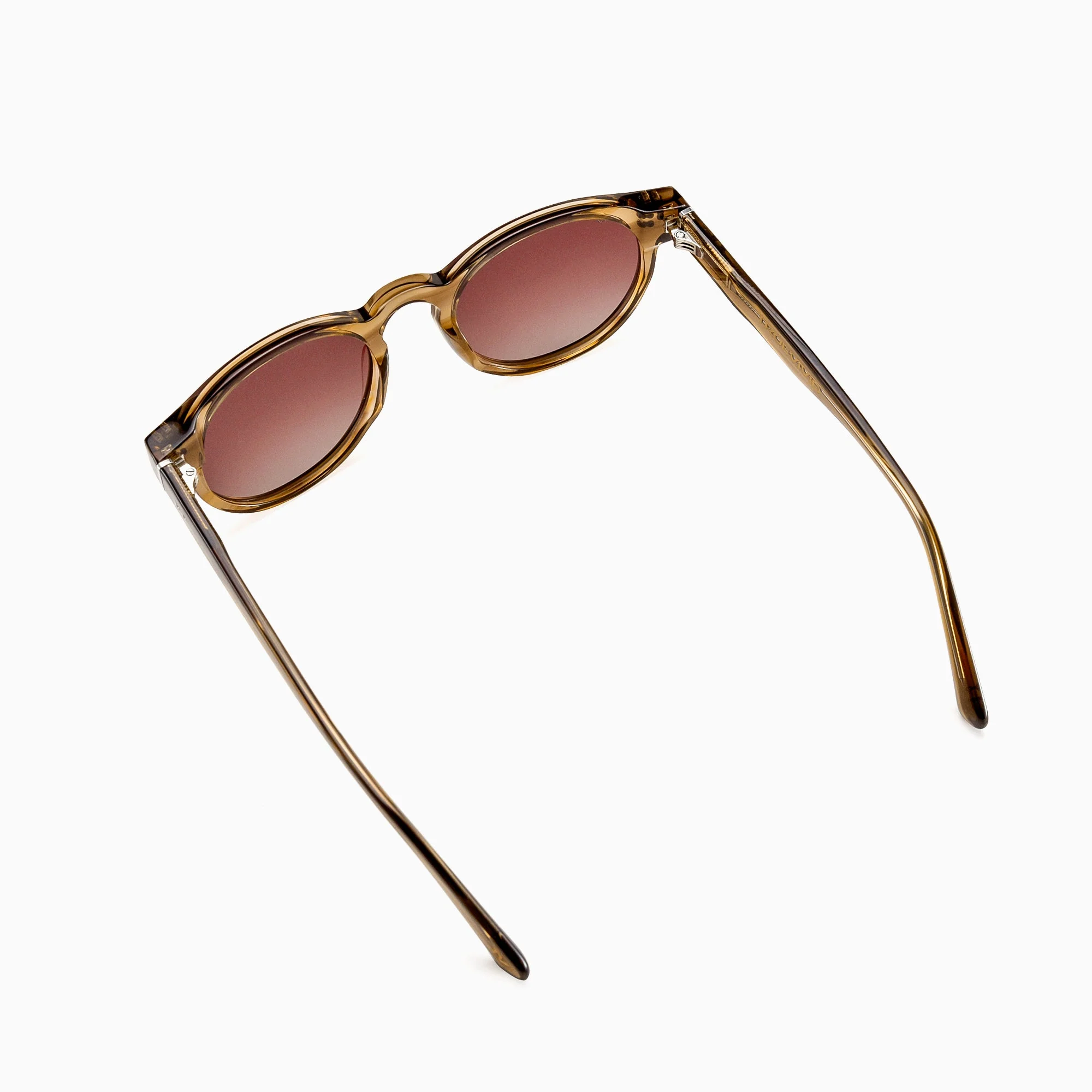 TrueVivid ALBA Polarised Round Sunglasses, Unisex Crystal Brown - Image 4