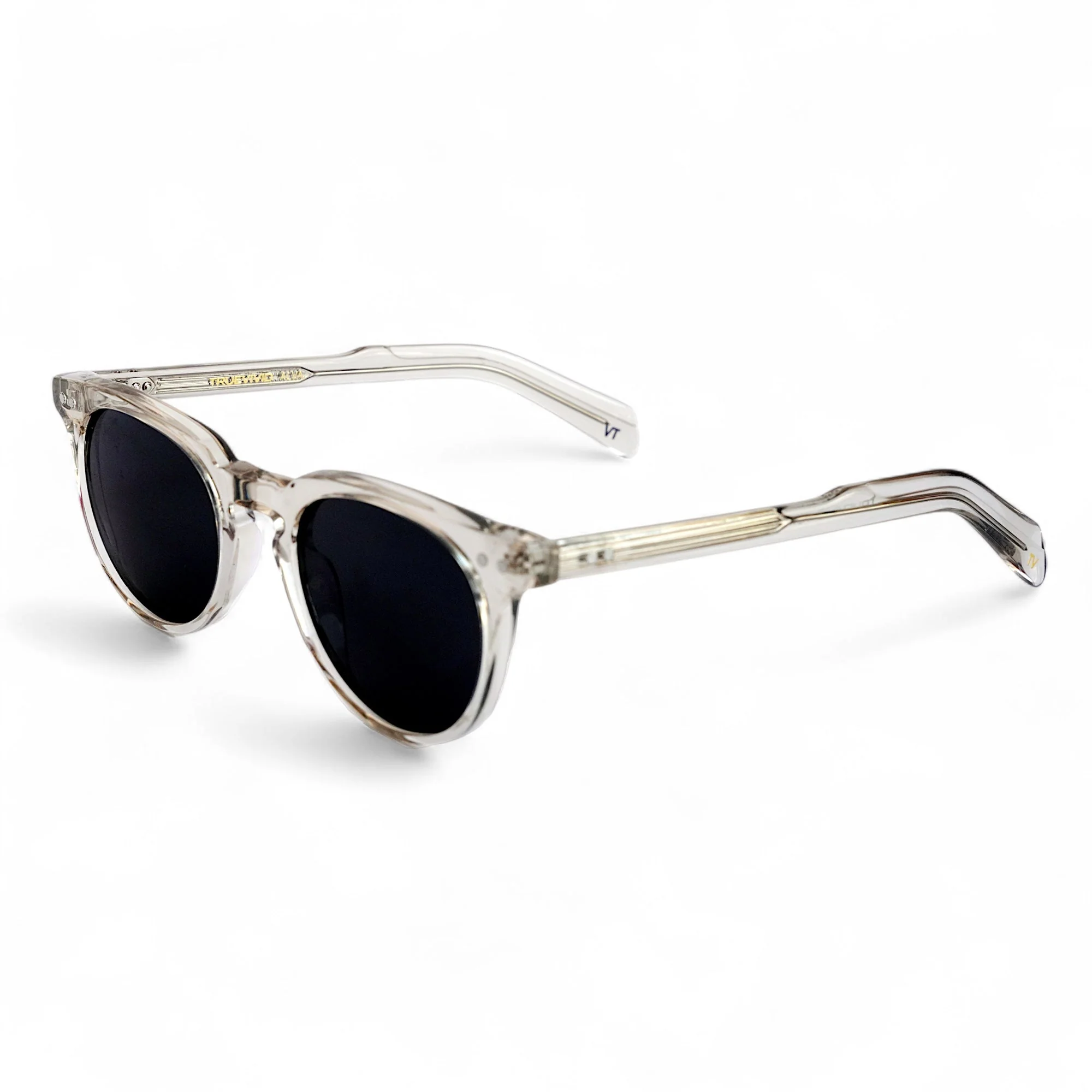 ALVA Crystal Round Retro Polarised Sunglasses, Grey Lens by TrueVivid - Image 2