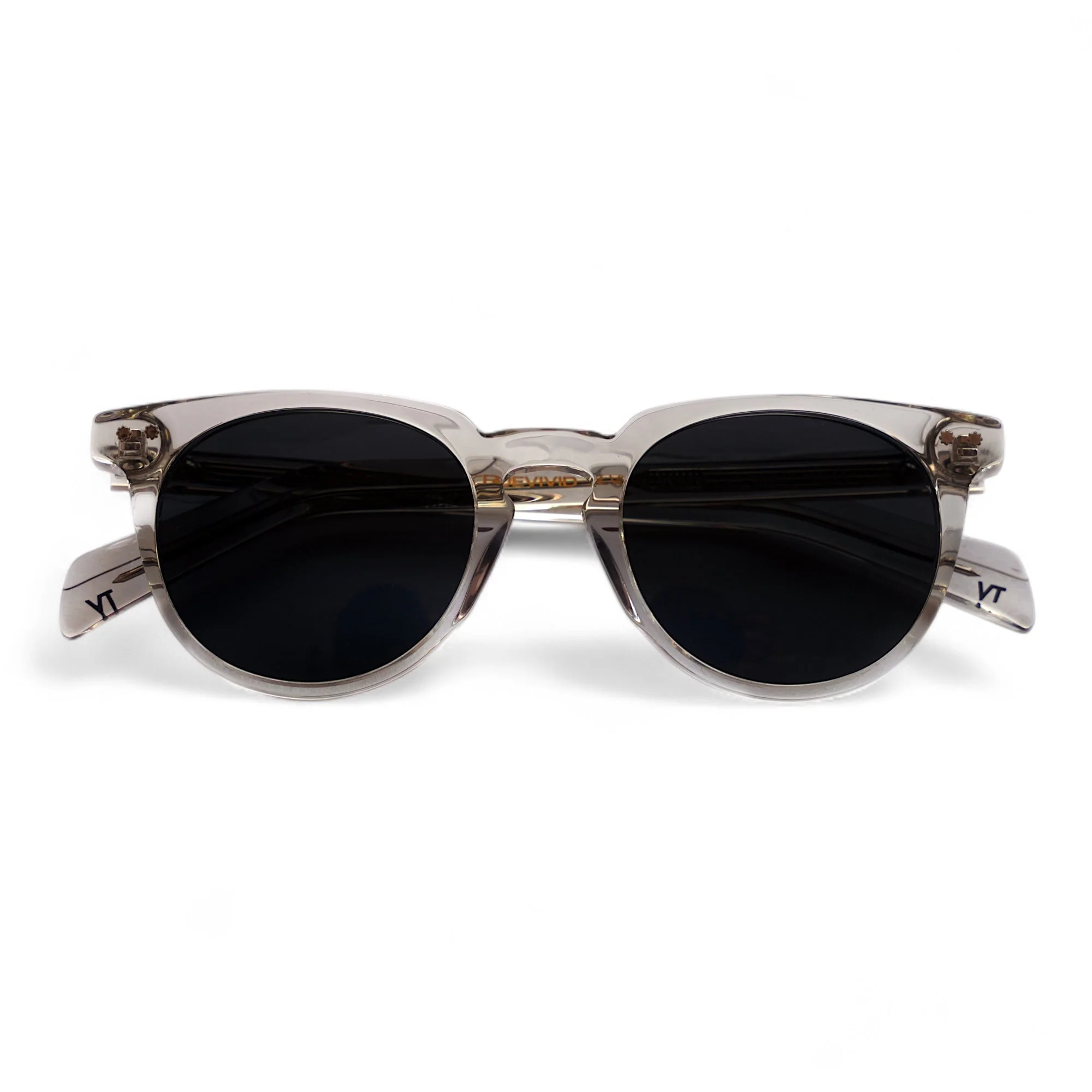 ALVA Crystal Round Retro Polarised Sunglasses, Grey Lens by TrueVivid - Image 3