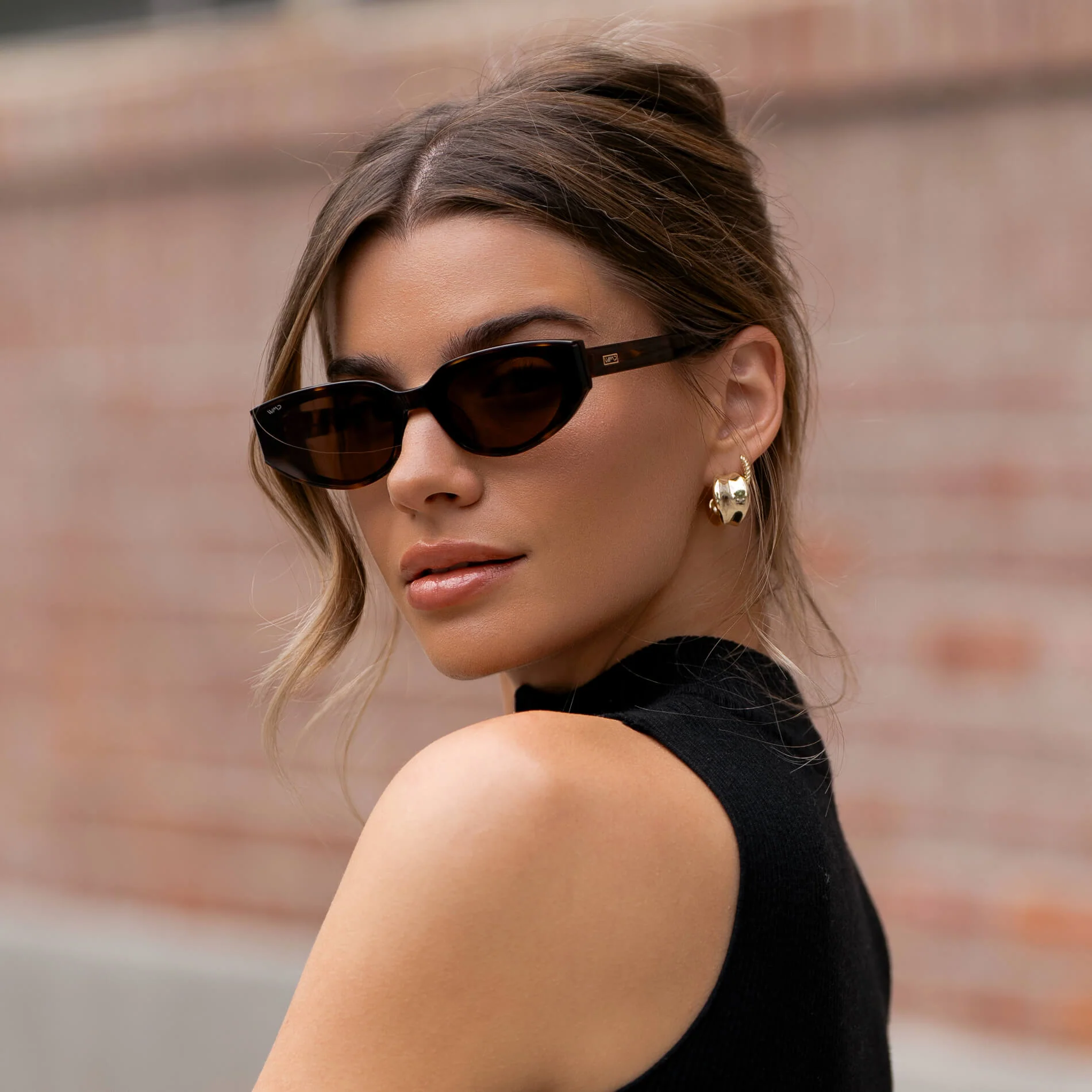 ASTRA Cat-Eye Brown Tortoise Sunglasses by WMP Eyewear - Image 2