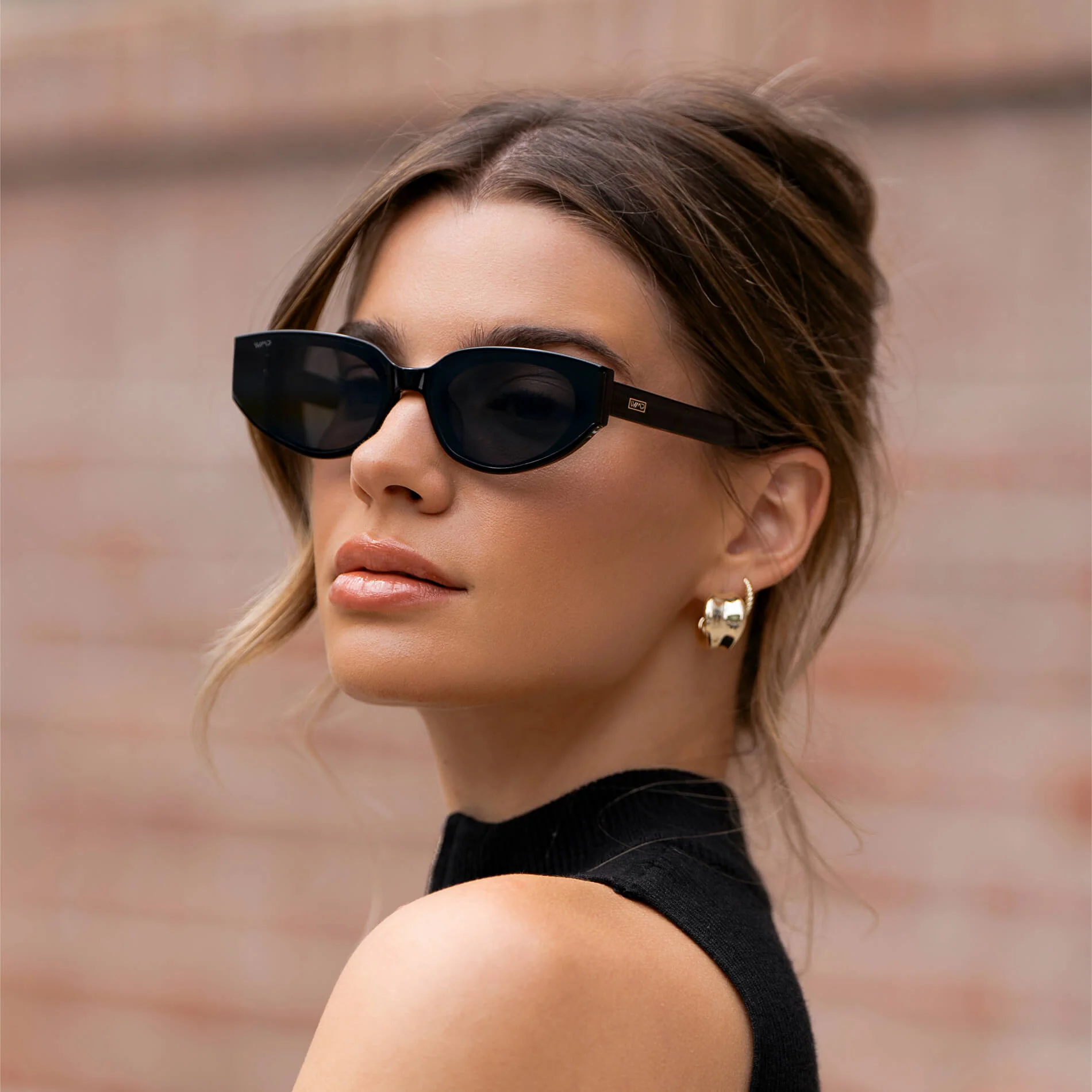 ASTRA Triple Black Cat-Eye Sunglasses by WMP Eyewear – UV400 - Image 2