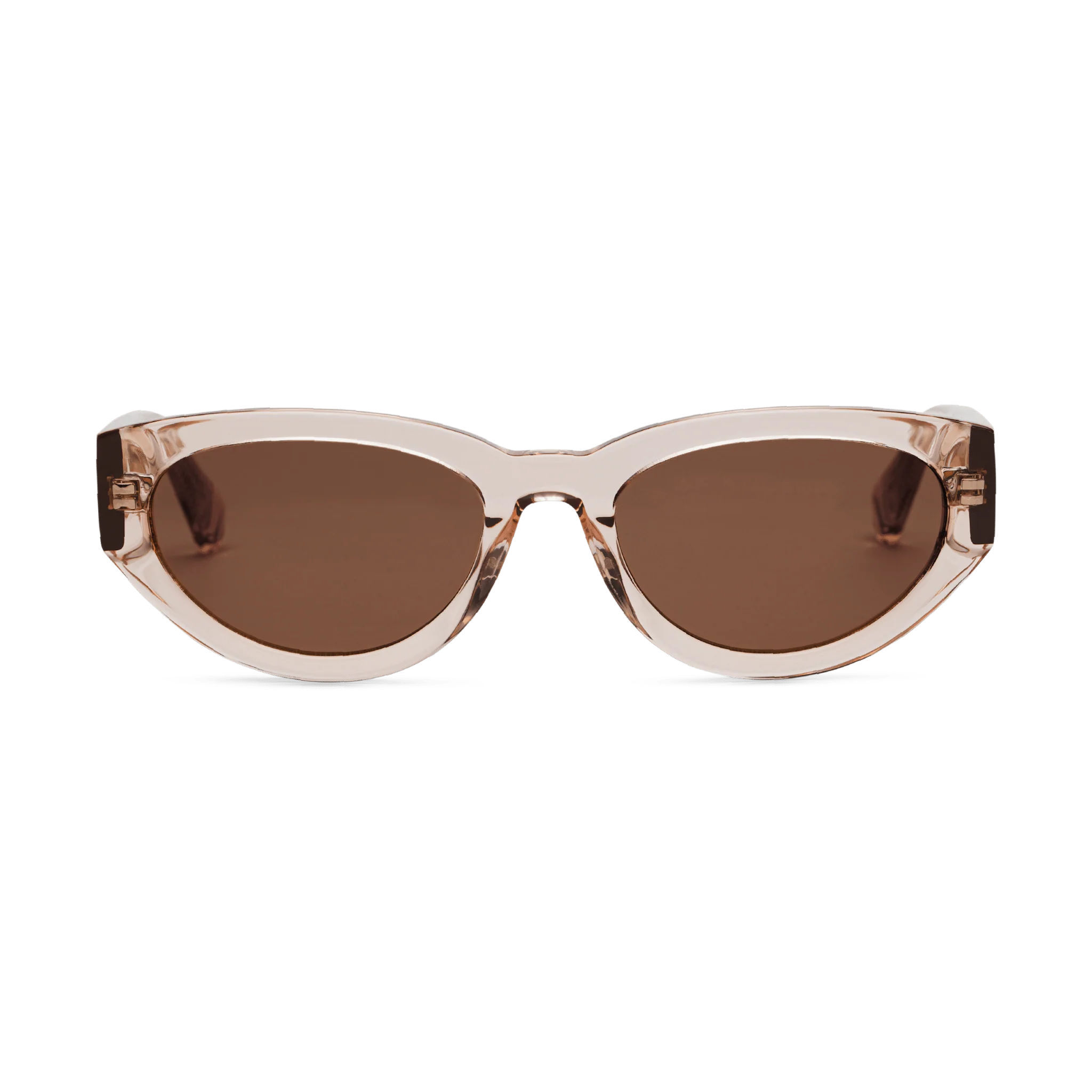 AUDREY Amber Peach Reveal Cat Eye Sunglasses by Messy Weekend