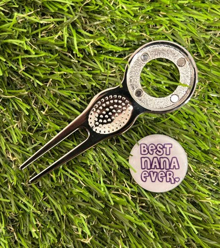 BEST NANA EVER GOLF BALL MARKER AND PITCH REPAIR TOOL - Image 2