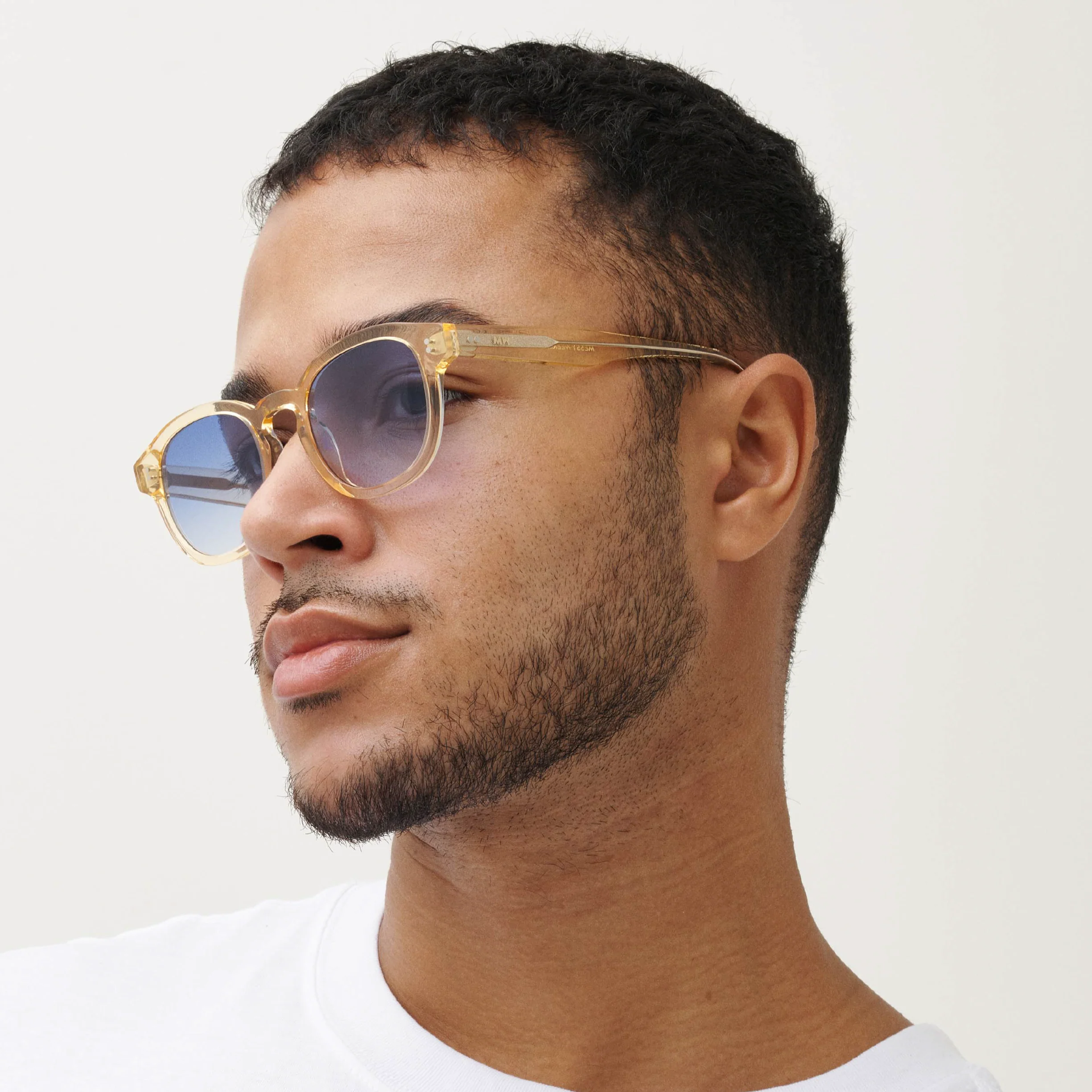 Messy Weekend BILLE Champagne Blue Acetate Sunglasses - Image 3