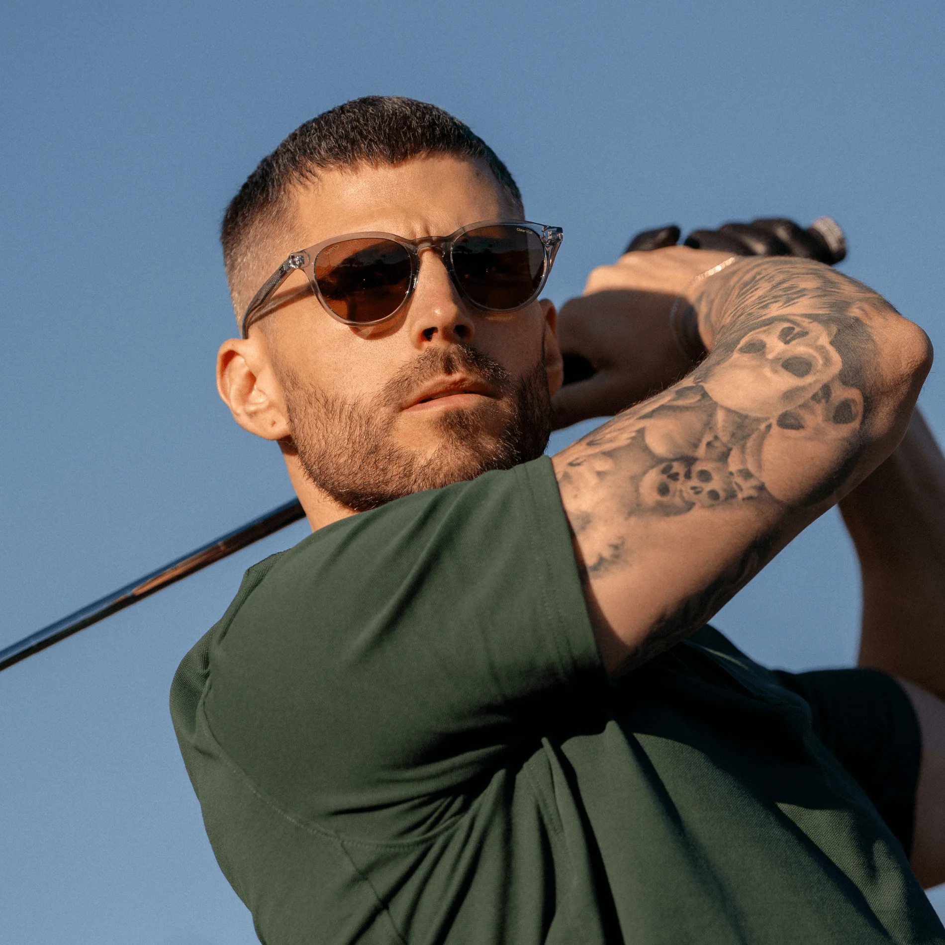 BIRDIE Golf Sunglasses Denim Blue by WMP Eyewear, Polarized - Image 3