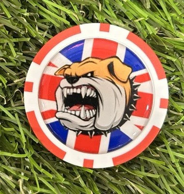 British Bulldog On Union Jack Poker Chip - Golf Ball Marker - Image 2