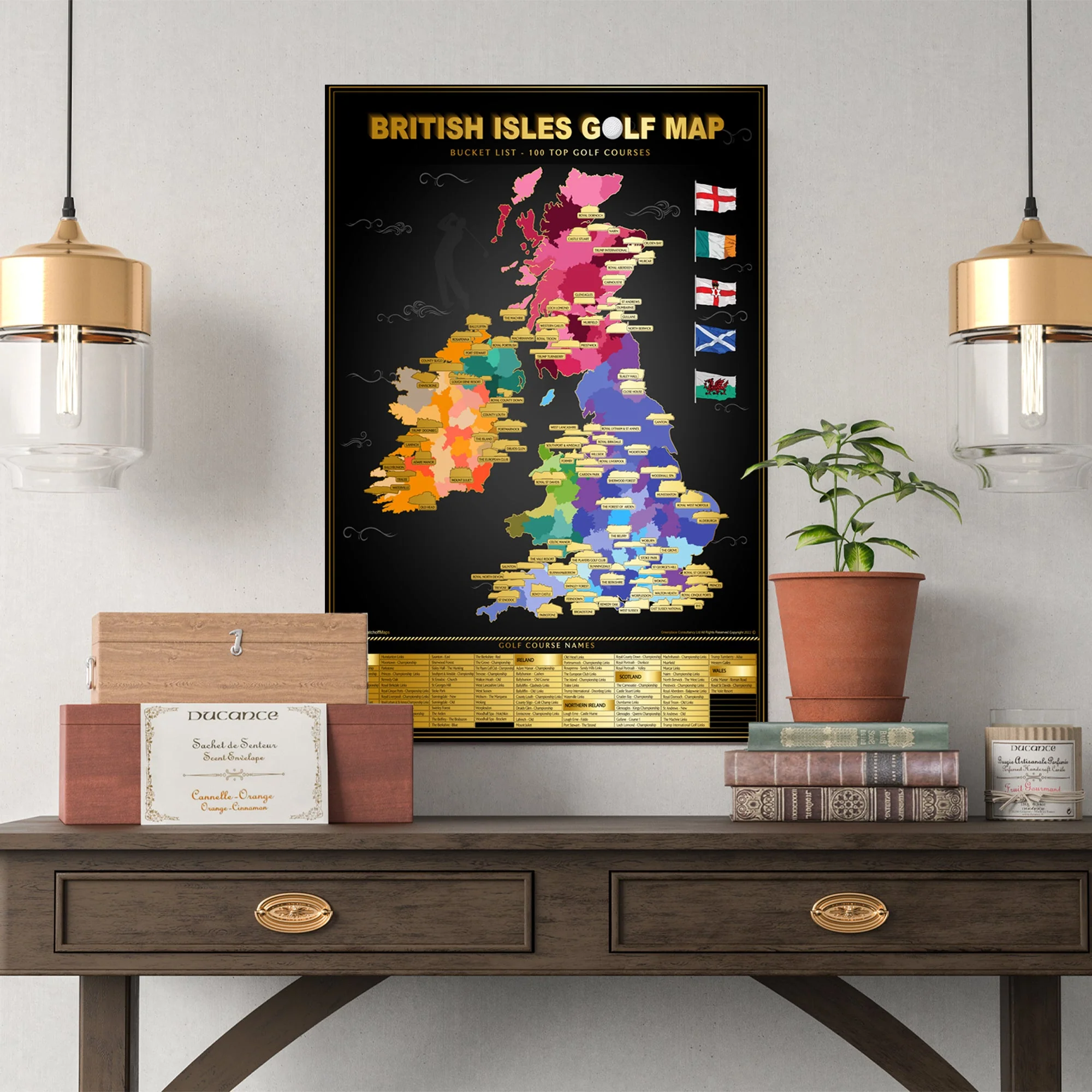 British Isles Top 100 Golf Courses Scratch-Off Map A1 - Image 4