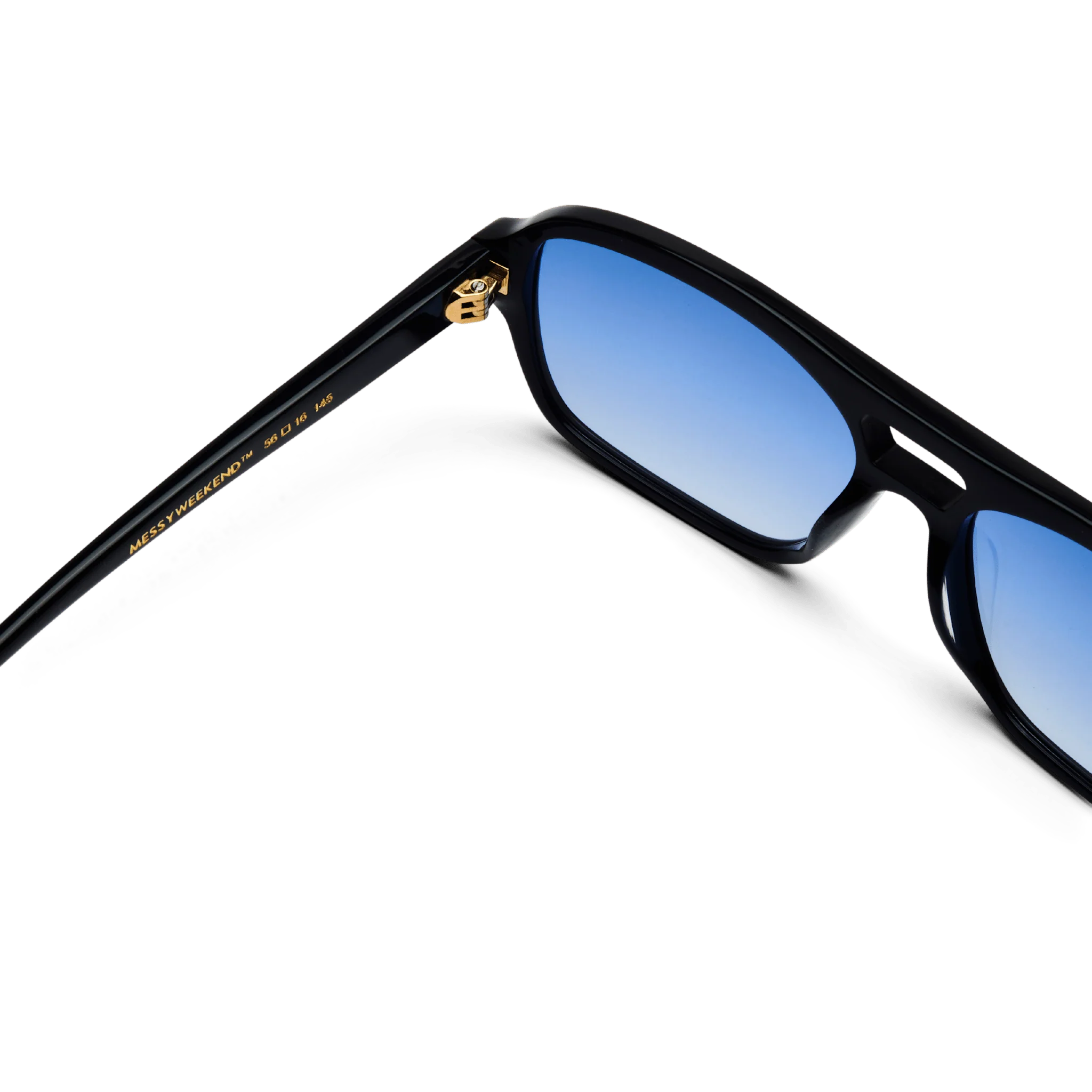BURT Black Gradient Blue Aviator Sunglasses by Messy Weekend - Image 6