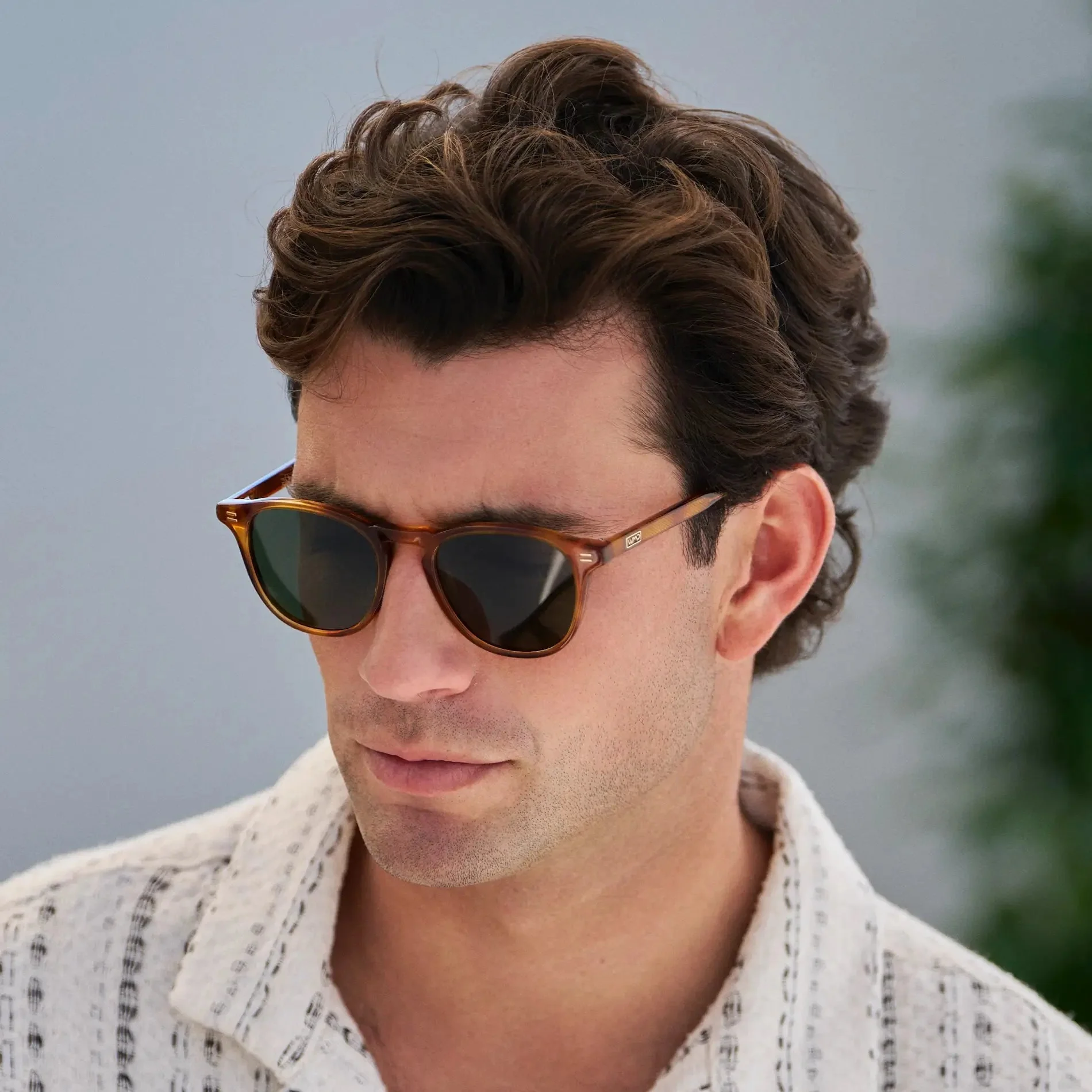 CAMERON Men's Round Polarised Sunglasses l Honey Tortoise - WMP Eyewear - Image 3