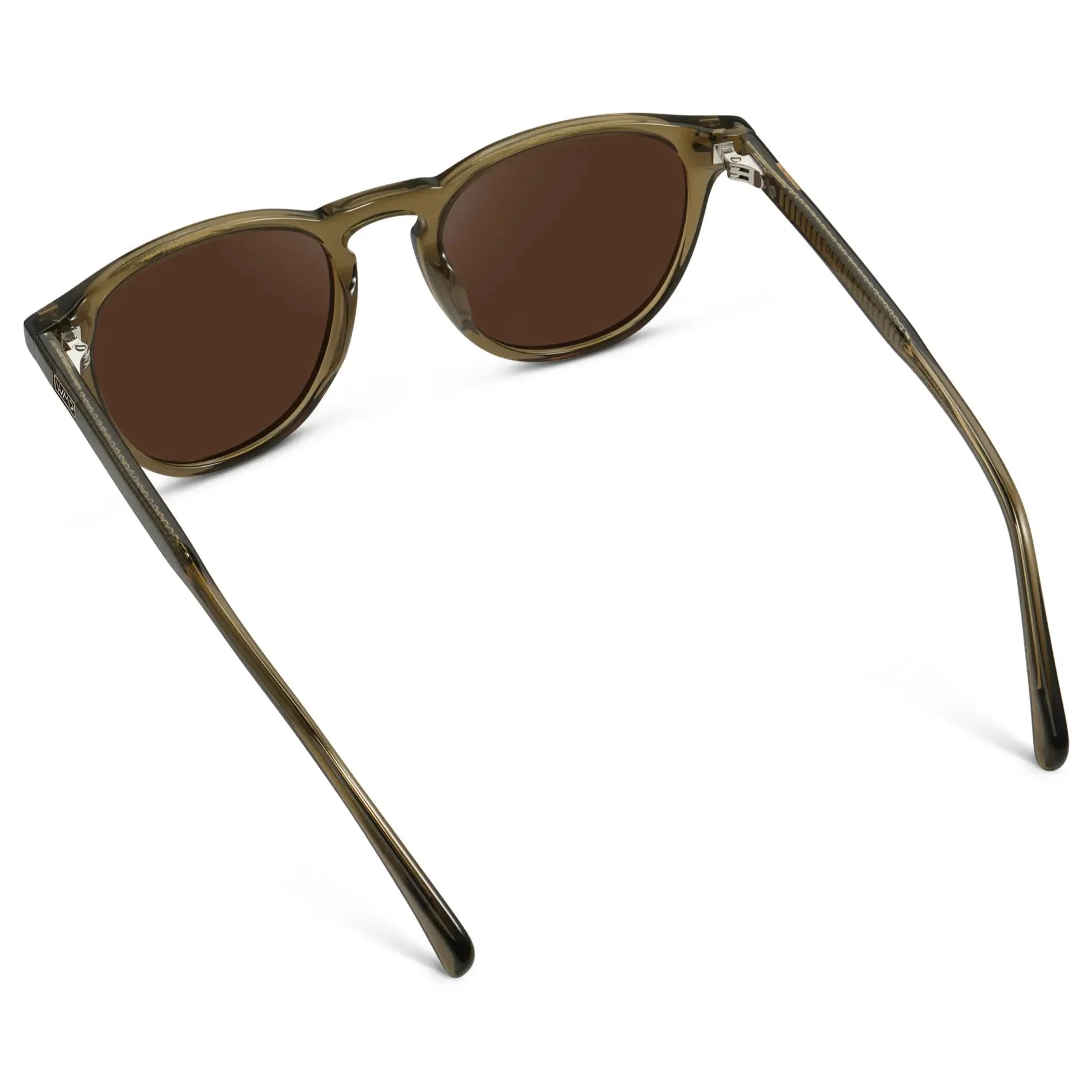 CAMERON Men's Round Polarised Sunglasses l Khaki Green - WMP Eyewear - Image 5