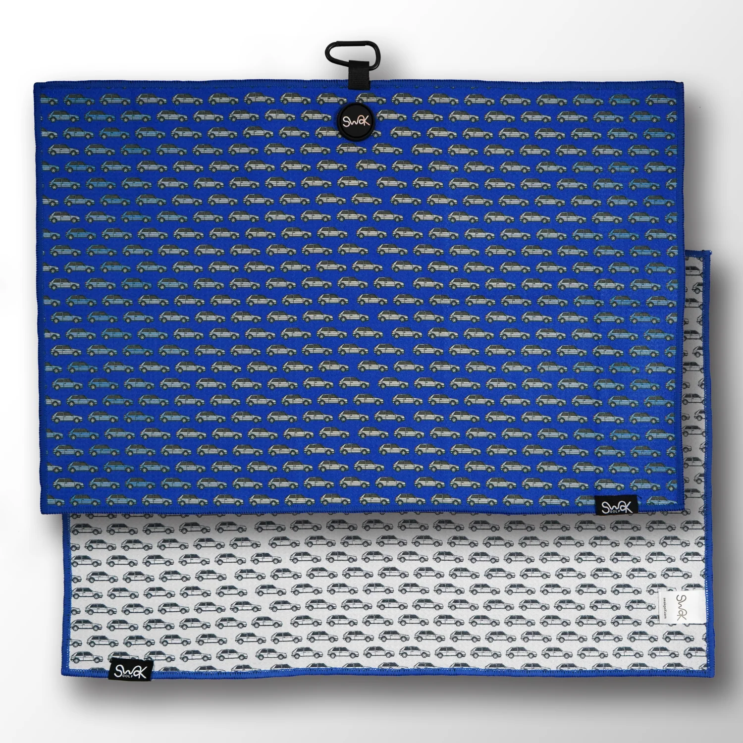 Golf Towel with Magnet – Microfibre Waffle, Classic Cars Design