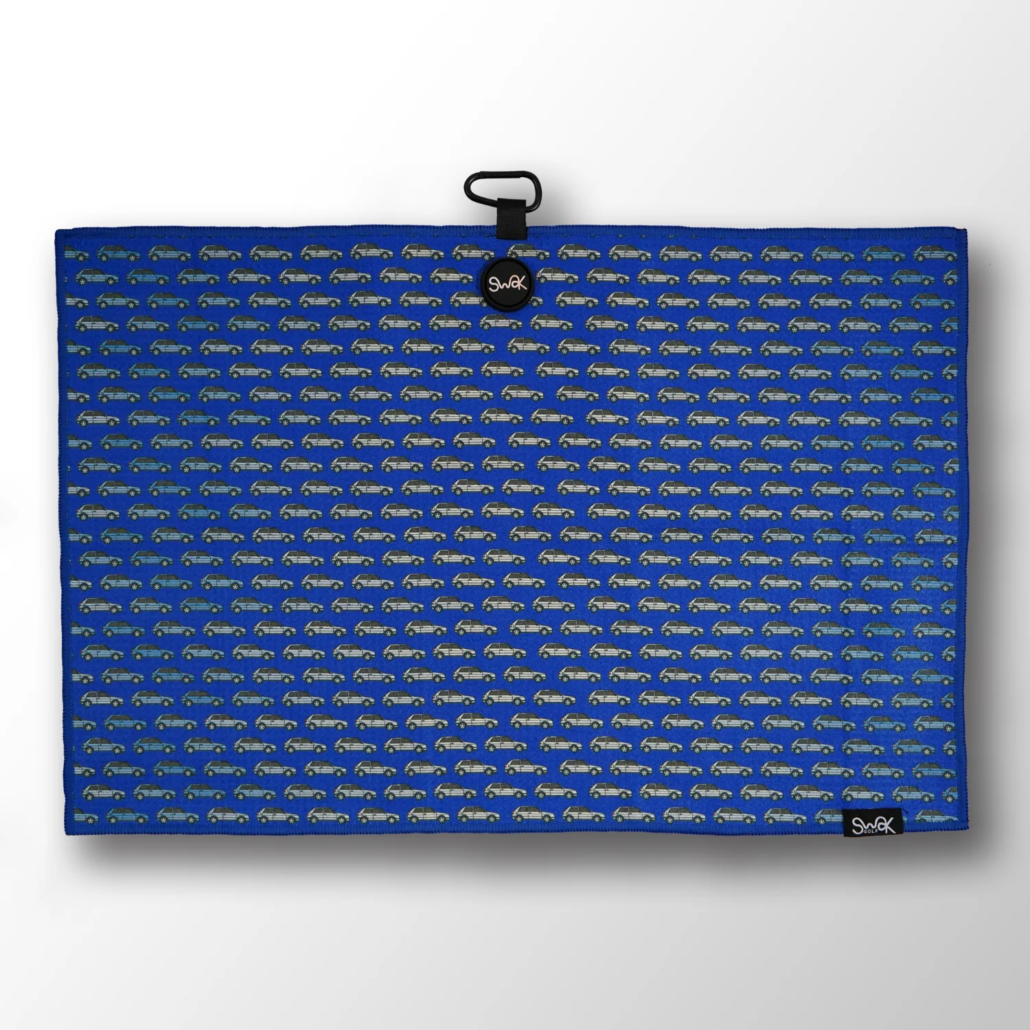 Golf Towel with Magnet – Microfibre Waffle, Classic Cars Design - Image 4